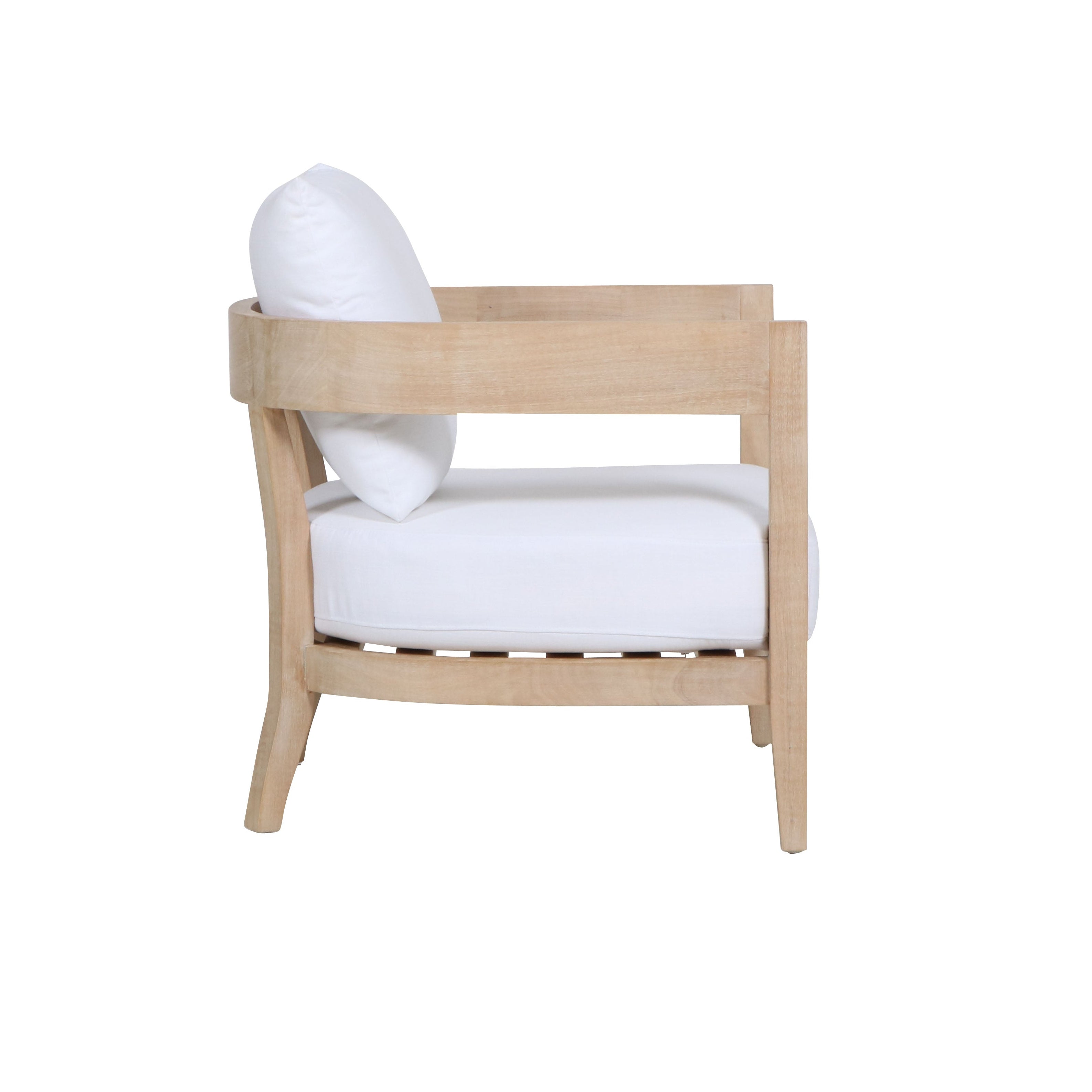 Balmain Lounge Armchair, White Linen