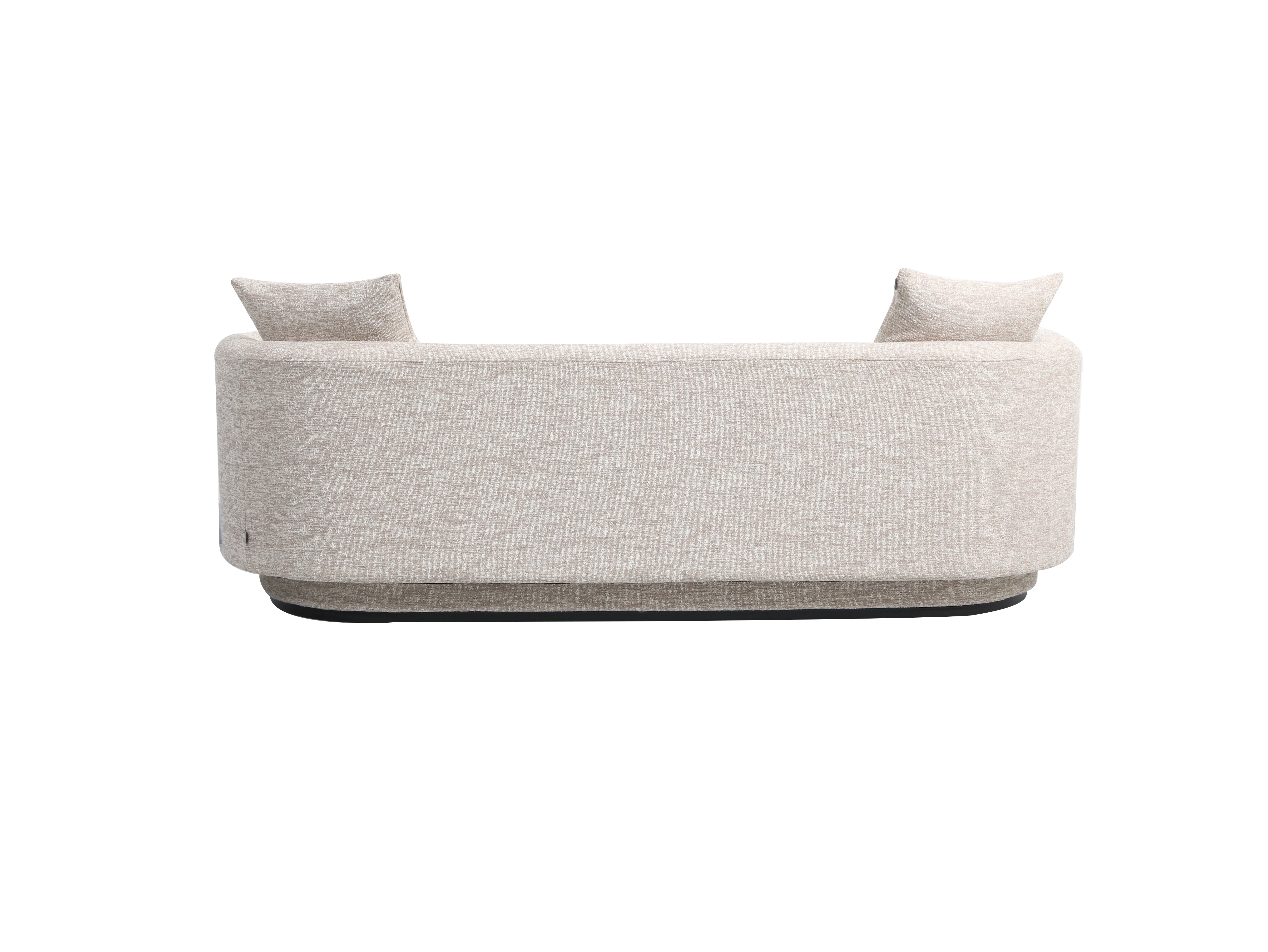 Xander Barrel Sofa, White Velvet