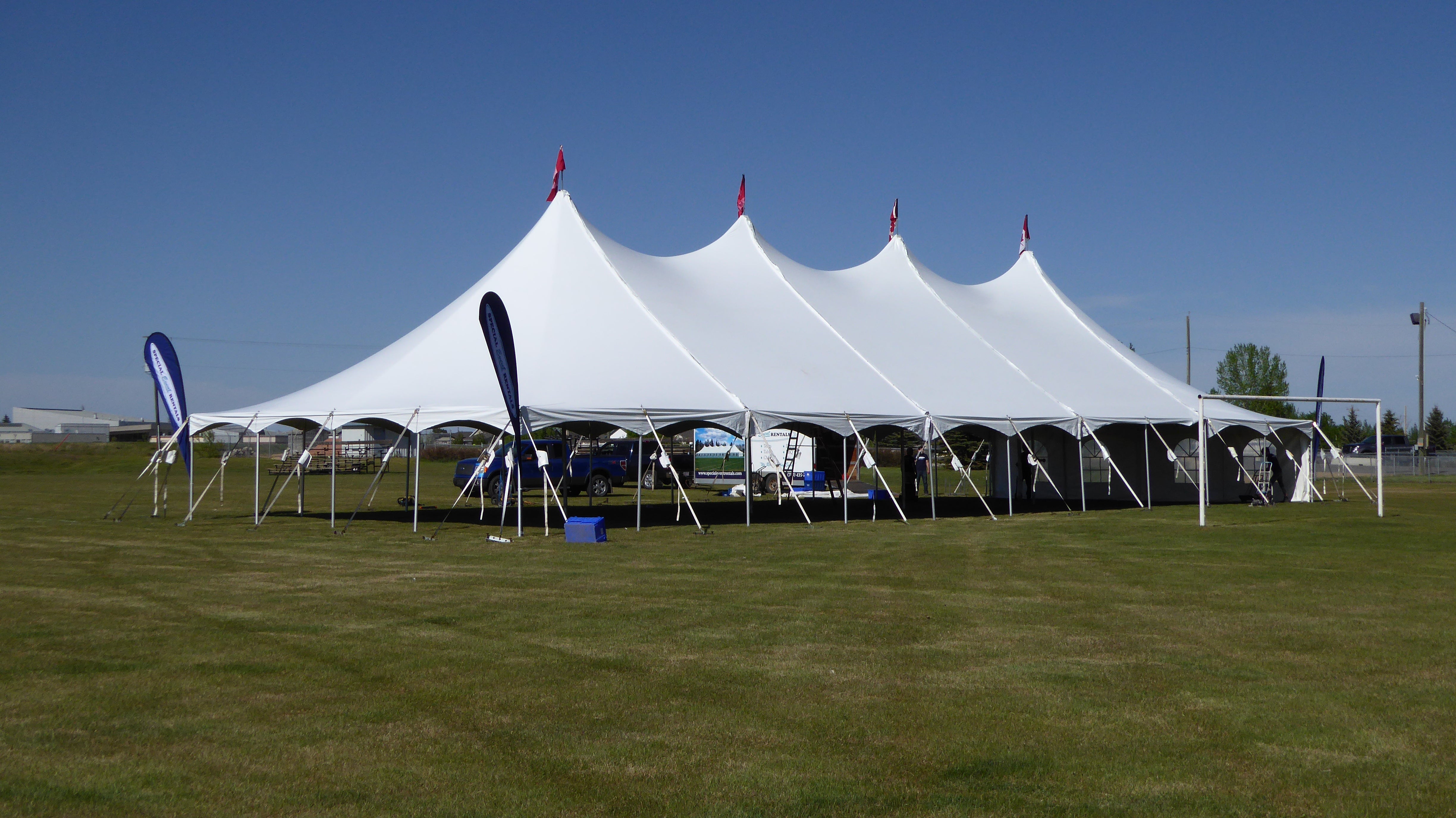 Pole Tent 40’ x 100’ White Tents - Pole