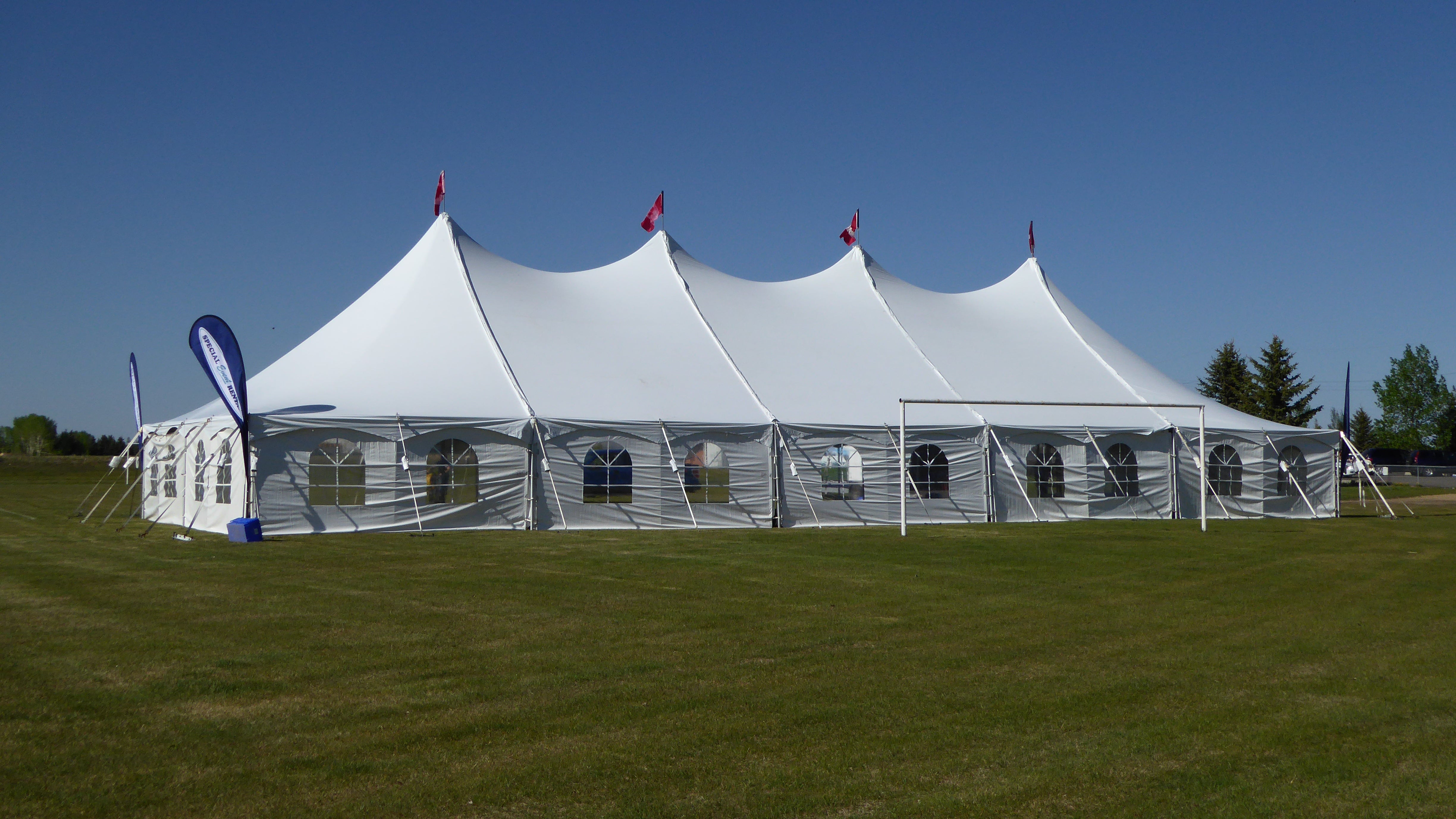 Pole Tent 40’ x 100’ White Tents - Pole