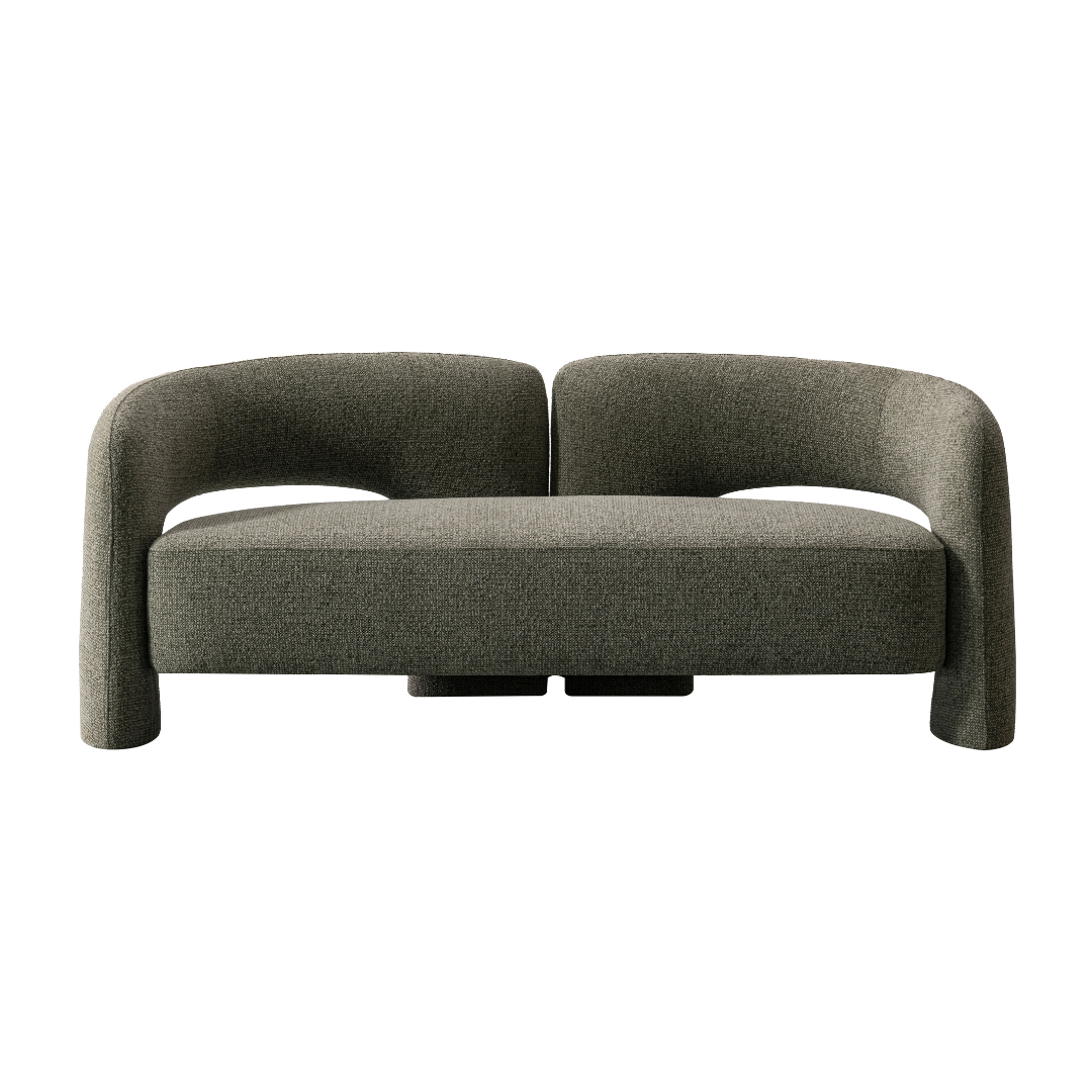 Elo, Double Gray Accent Sofa