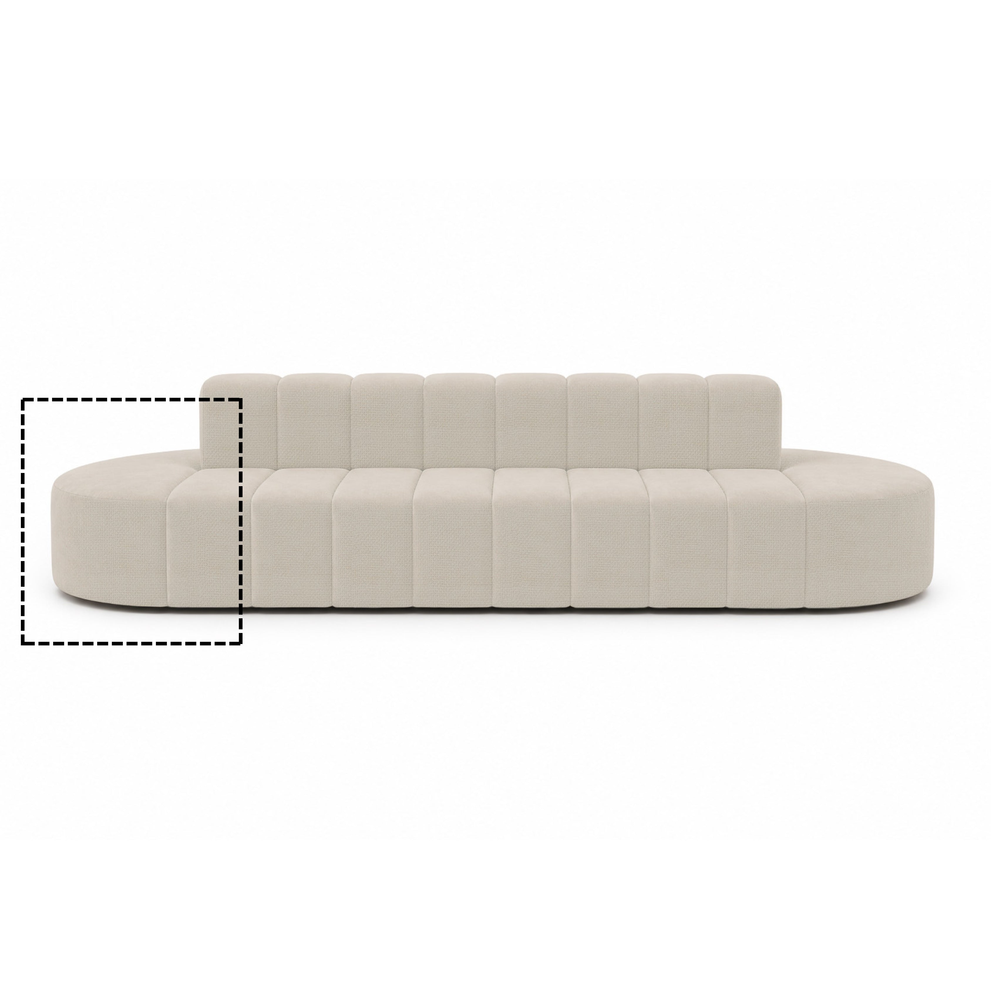 Zetel Outside Corner Ottoman Beige