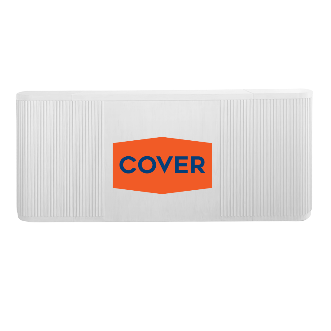 BLACK COVER- FLUTED 96" WOOD EVENT BAR