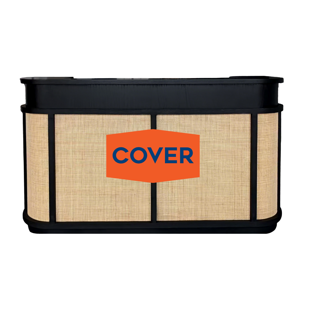 BLACK COVER- RATTAN WOOD EVENT BAR