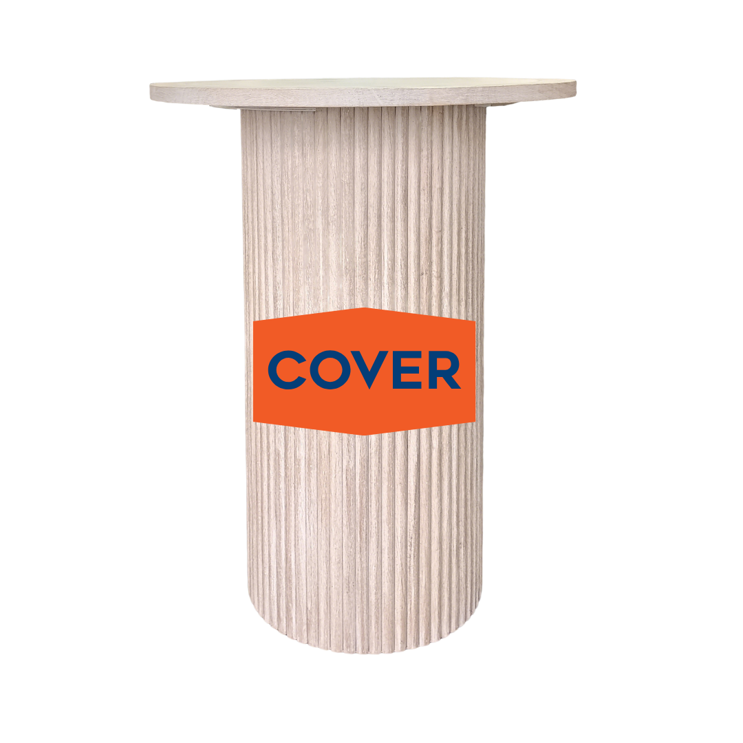BLACK COVER- FLUTED WOOD COCKTAIL TABLE