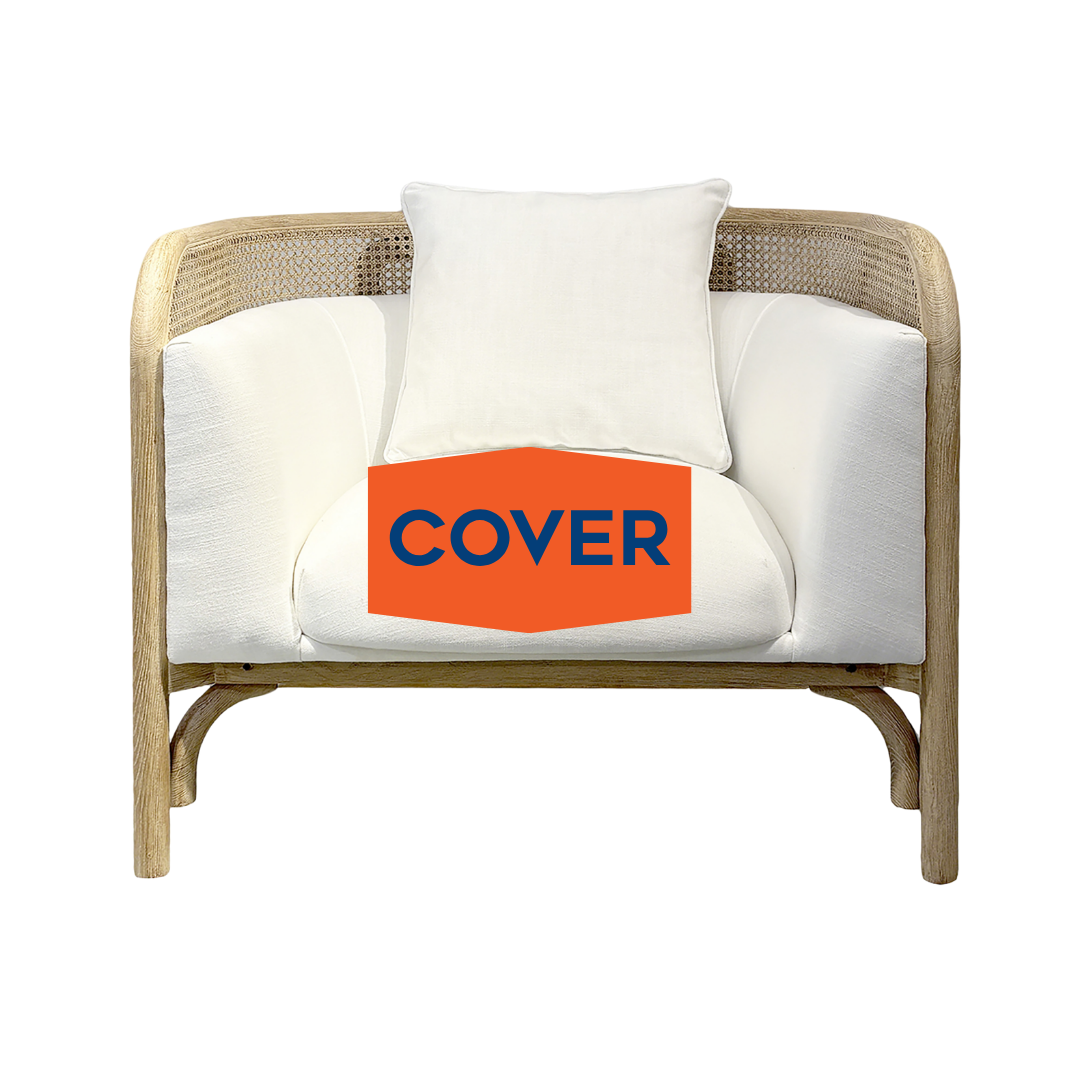 BLACK COVER- RATTAN ACCENT CHAIR