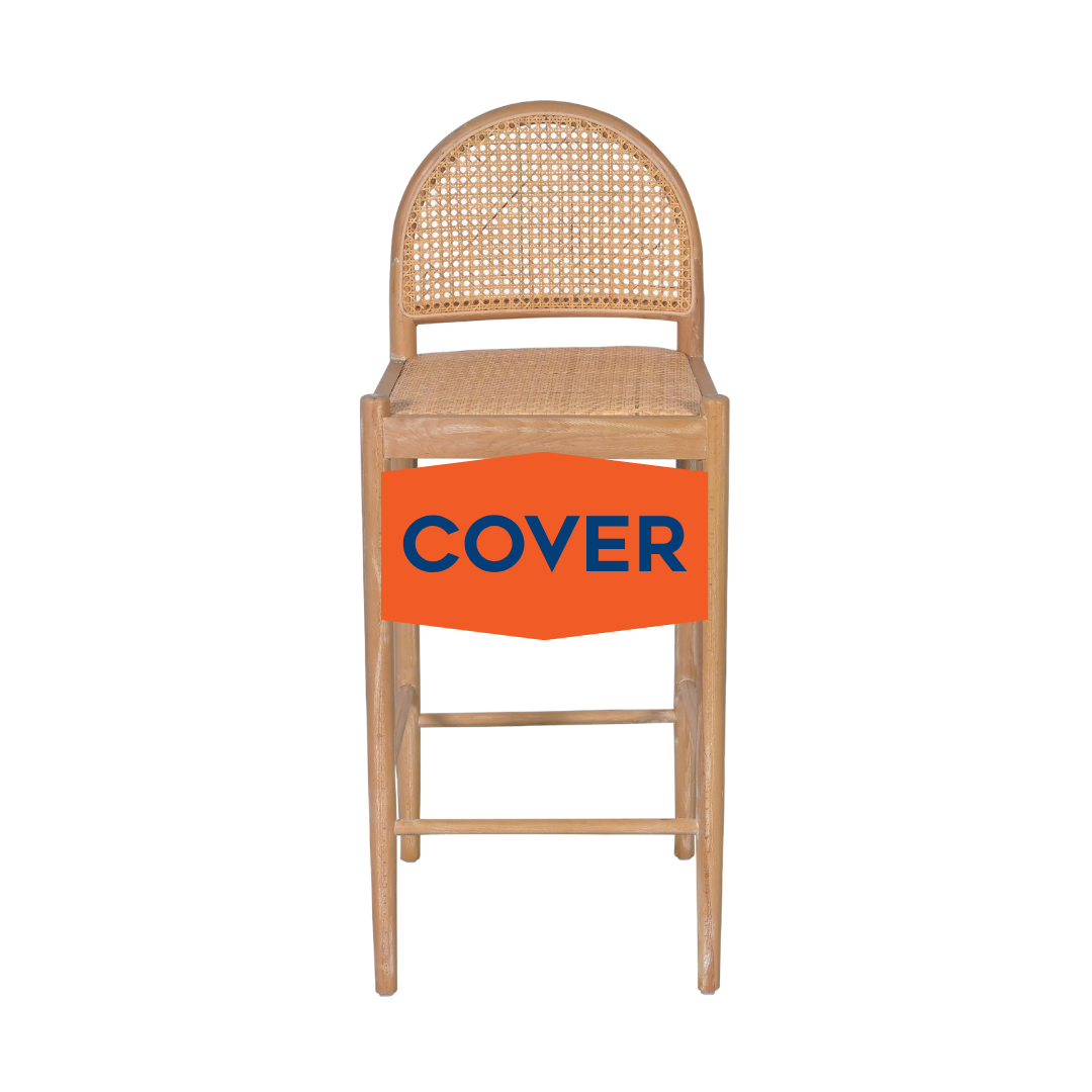 BLACK COVER- RATTAN SANTORINI BAR STOOL