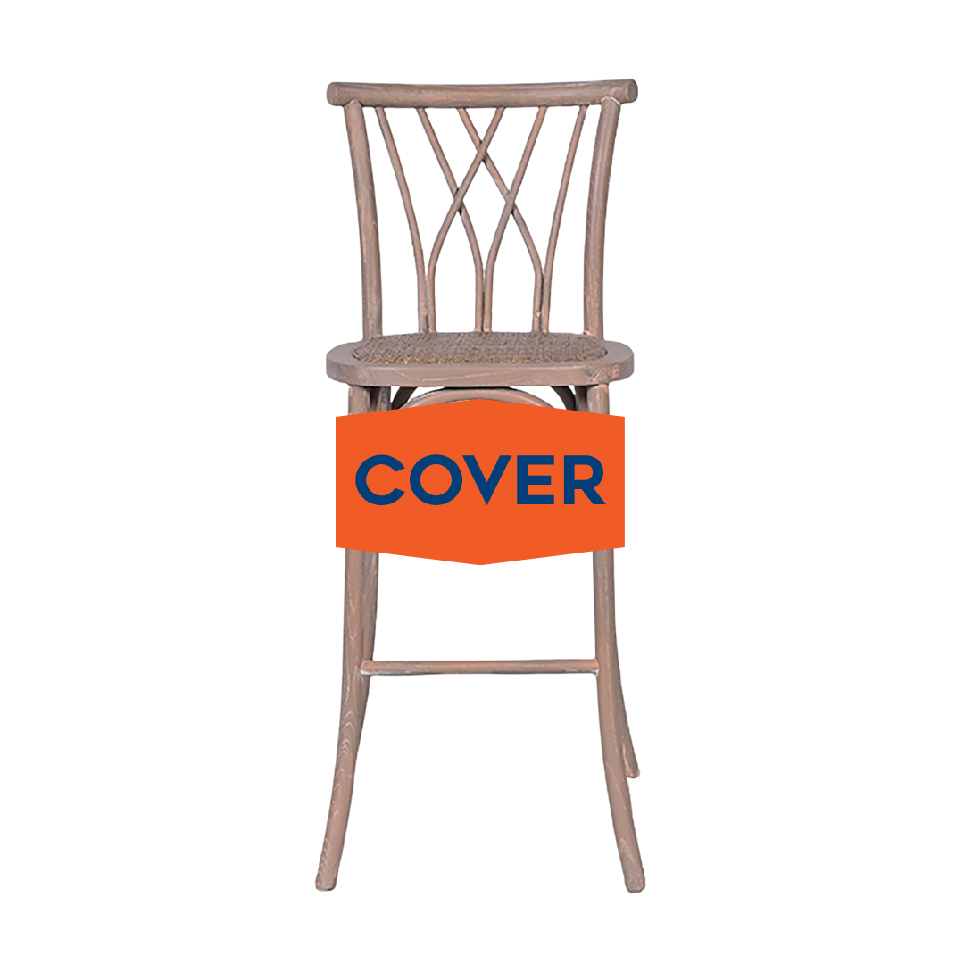 COVER- RATTAN WOOD SEAT BAR STOOL