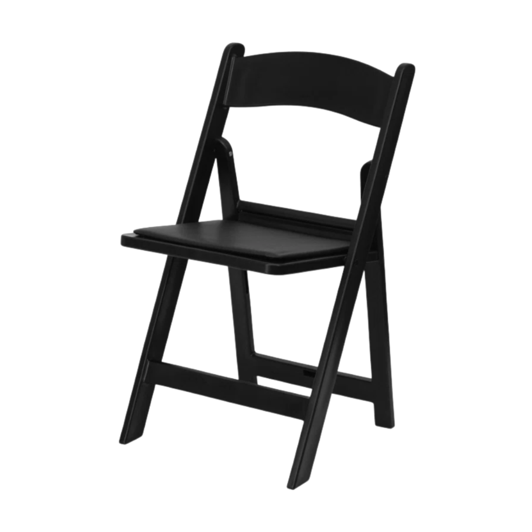 Chair, Black Resin Folding