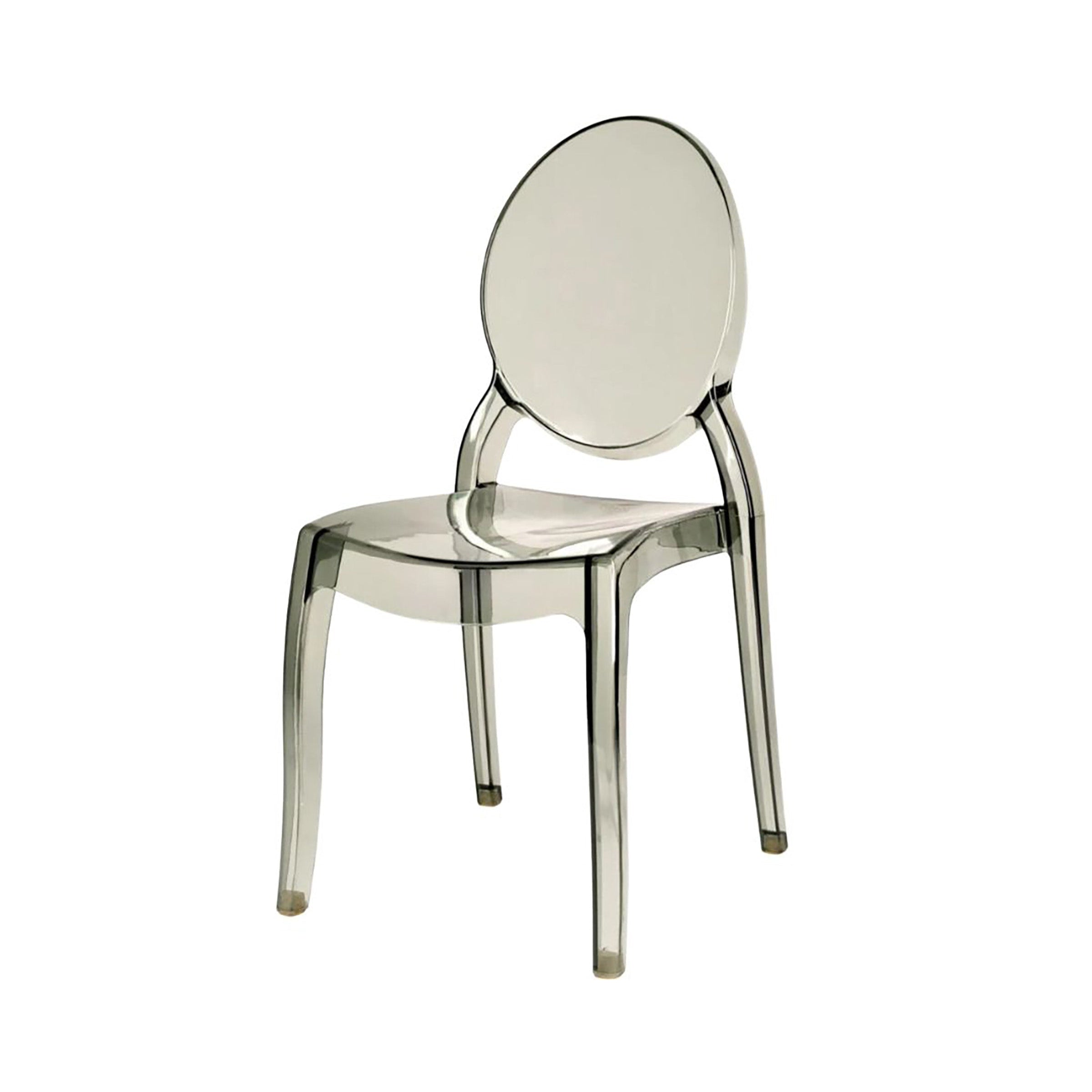 smokey gray translucent resin event chair. Canada Shipping