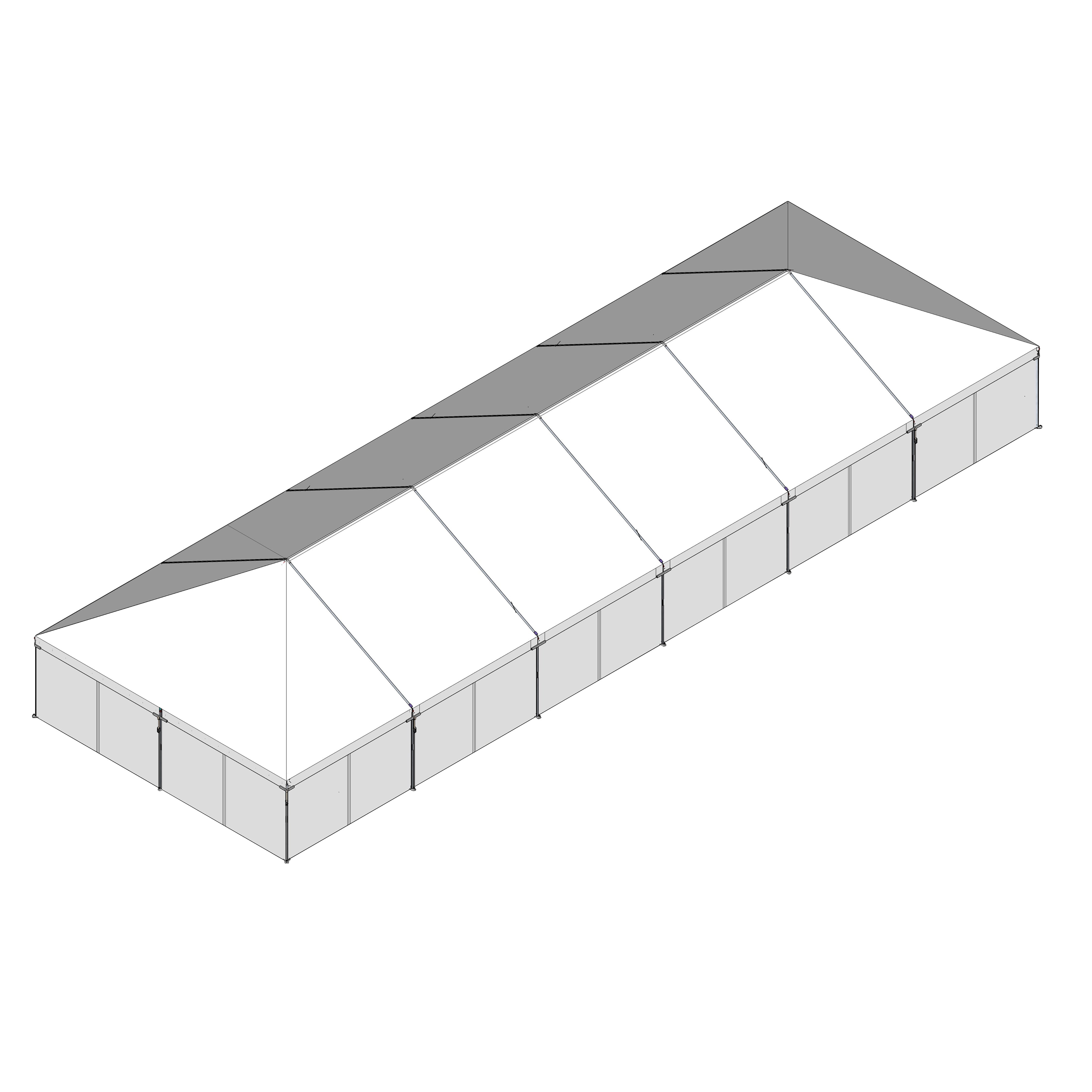 Turbotrack Tent, 30' x 90' Plain Walls