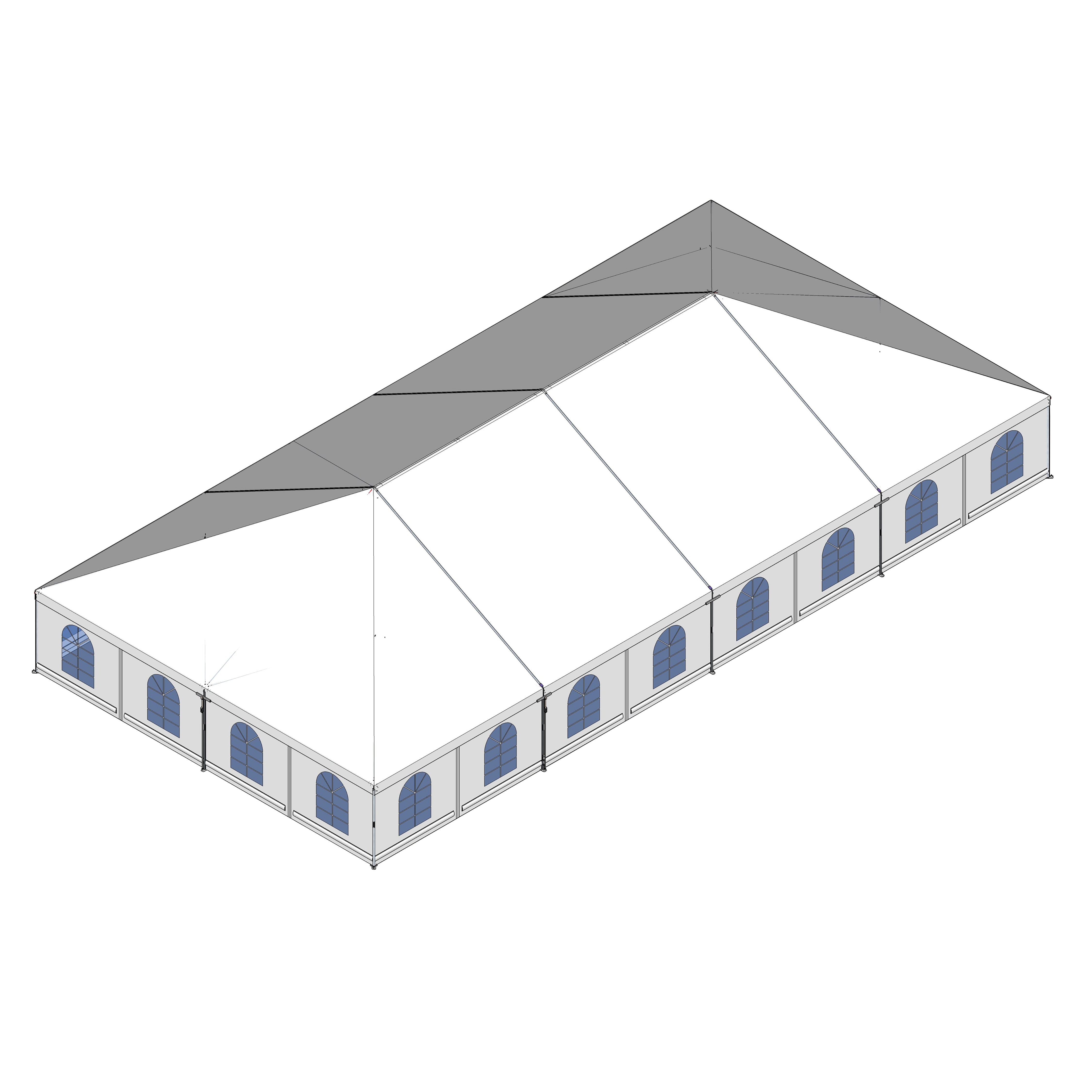 Turbotrack Tent, 40' x 80' French Window Walls