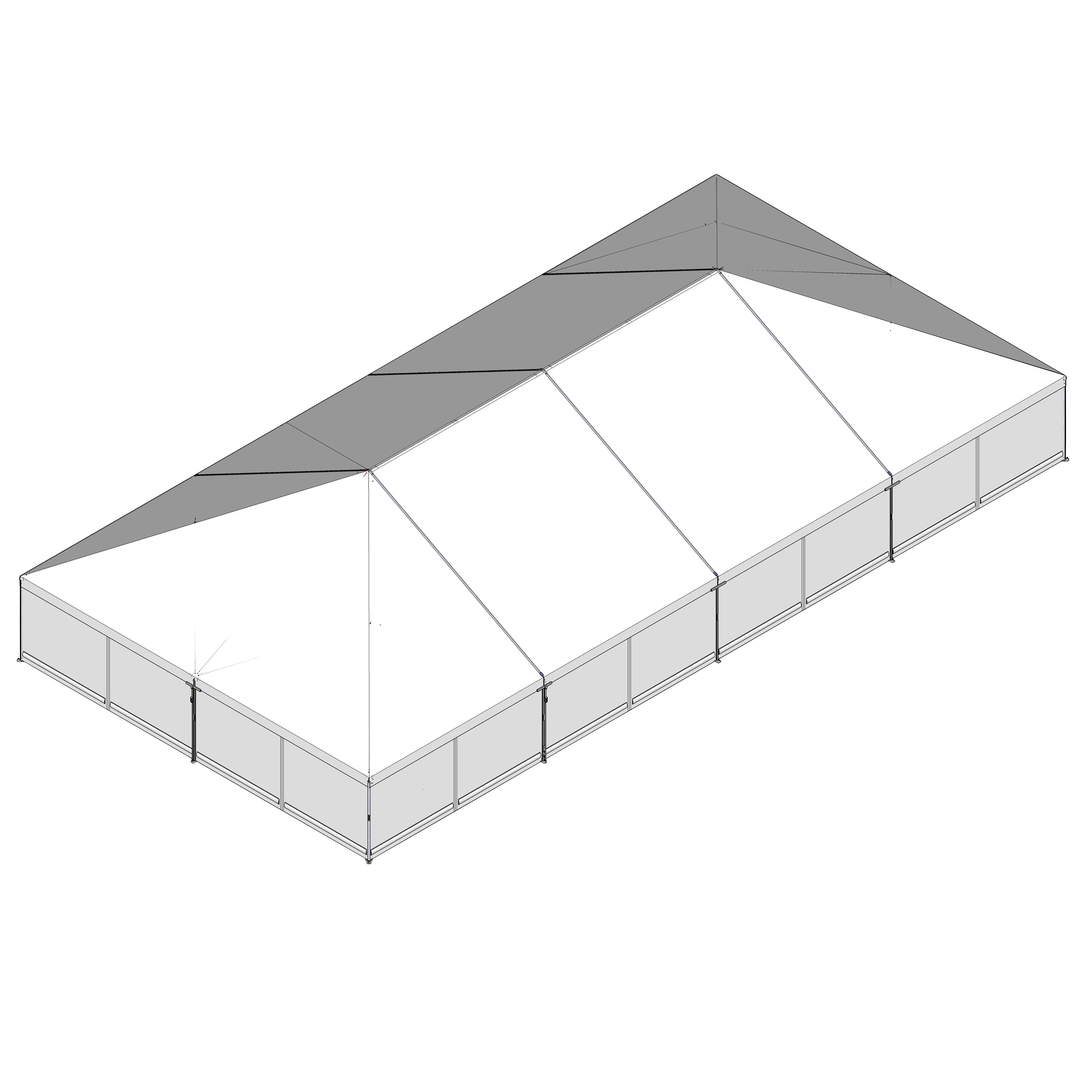 Turbotrack Tent, 40' x 80' Plain Walls