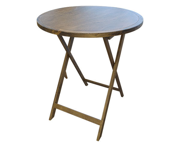 Table, 36" Round x 39" High Folding Farm Antique