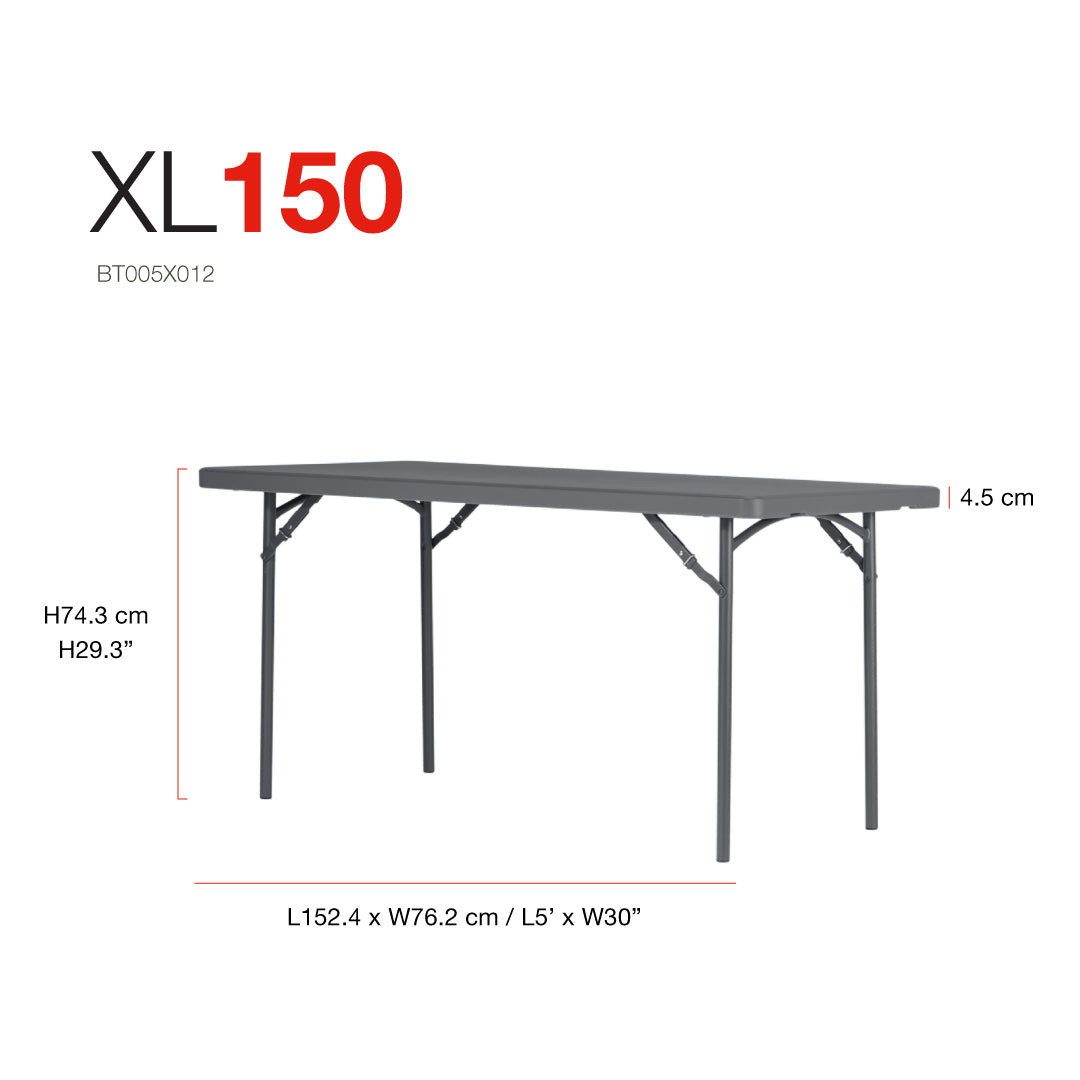 Zown Folding Table, XL150 (30" x 60") New Classic