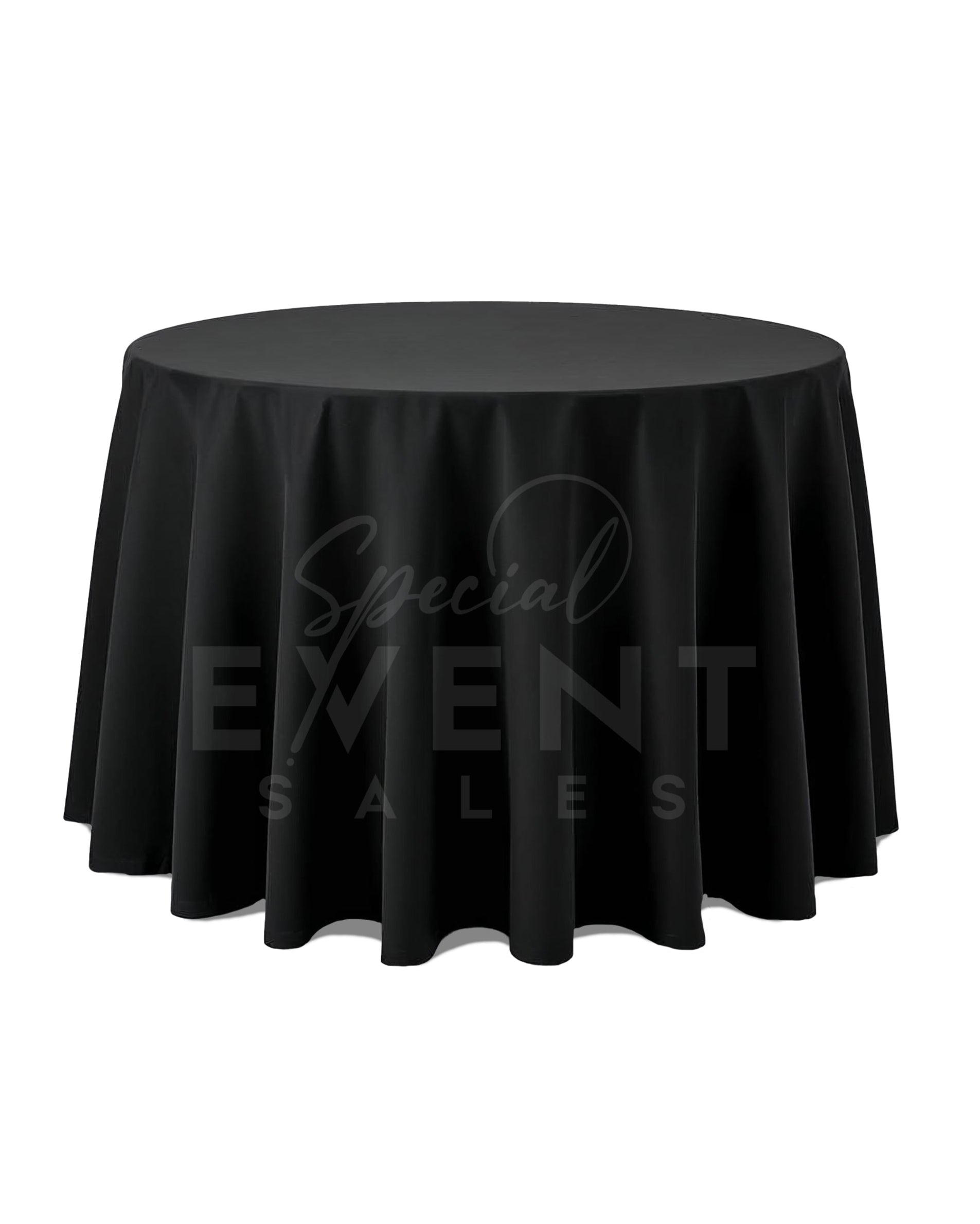 Tablecloth 132" Round Black Standard
