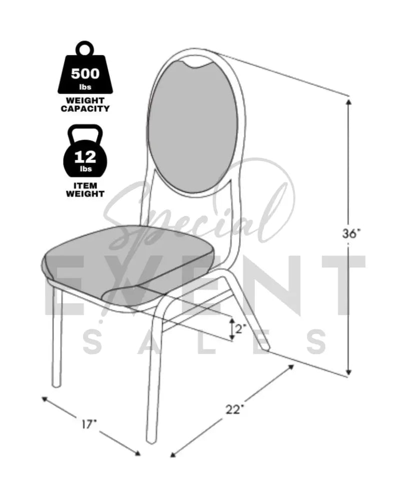 Chair Banquet Oval Black SES Chairs