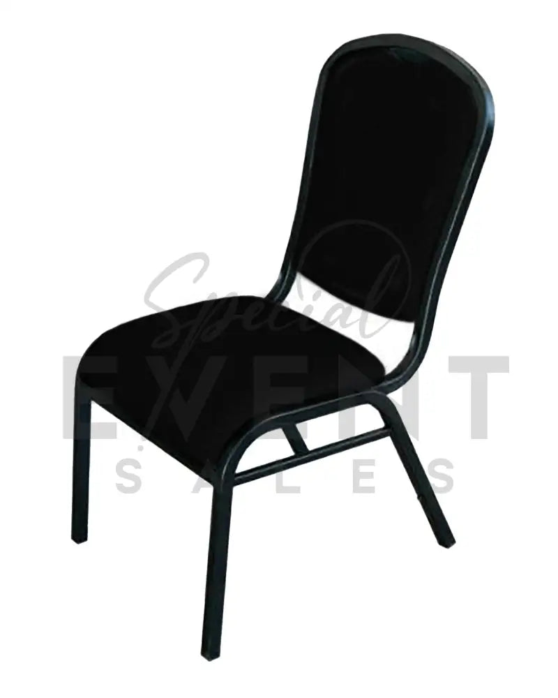 Chair Banquet Stacking Waterfall Black Vinyl SES Chairs