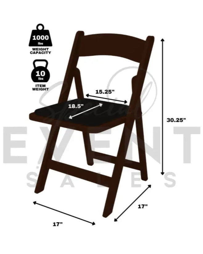 Chair Mahogany Resin Folding SES Chairs