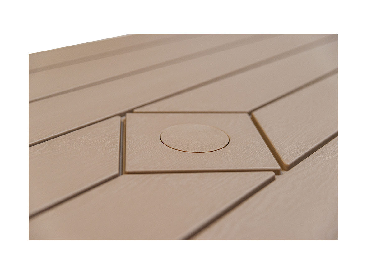 Table, DakotaPicnicSet 72" Folding Brown Woodgrain