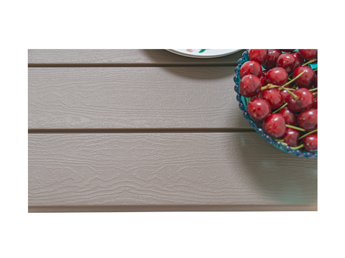 Table, DakotaPicnicSet 72" Folding Brown Woodgrain