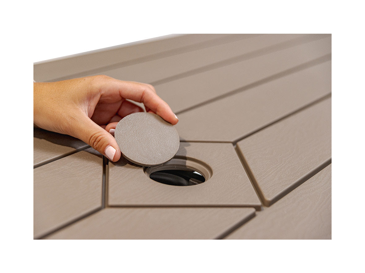 Table, DakotaPicnicSet 72" Folding Brown Woodgrain