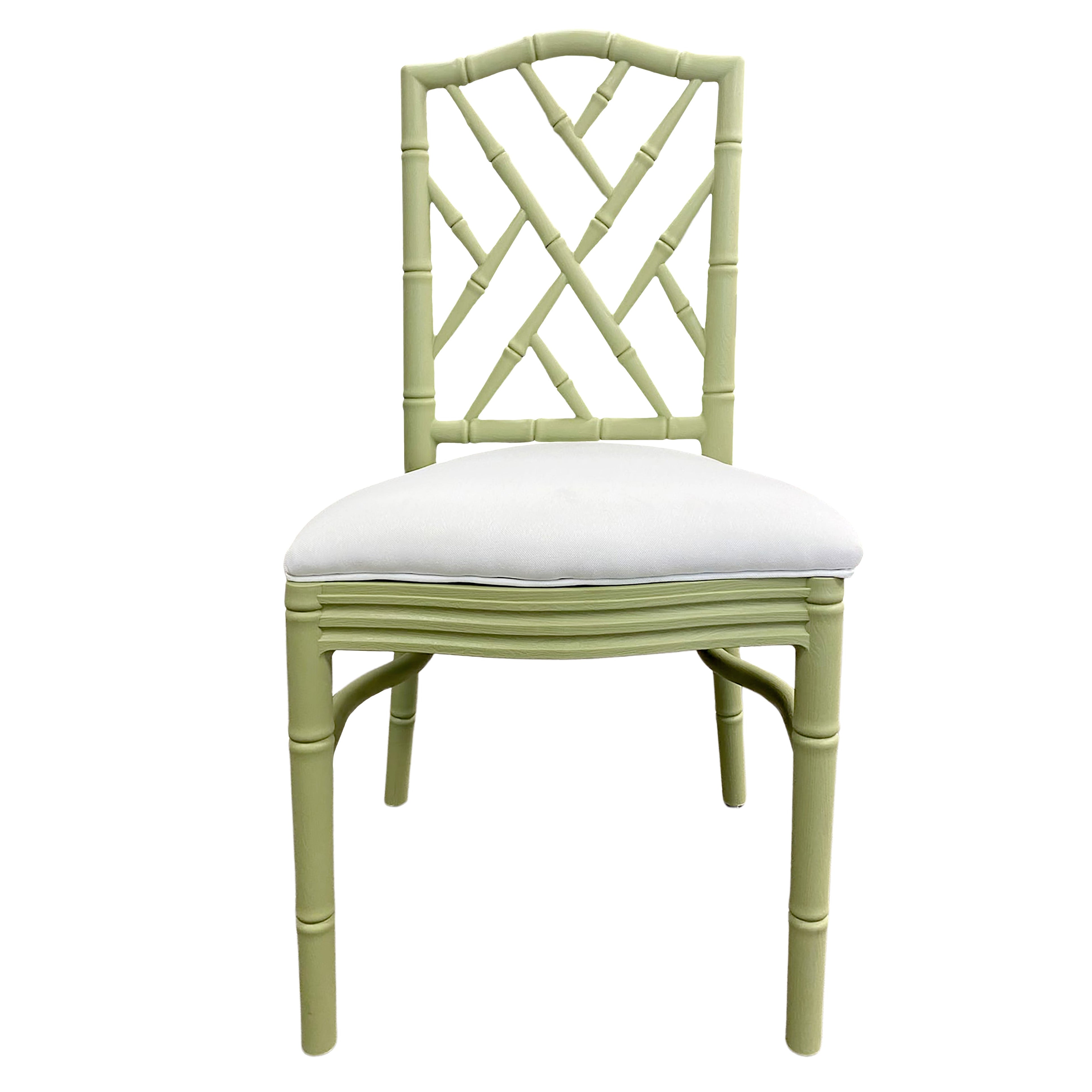 Chair, Chippendale Green Stacking