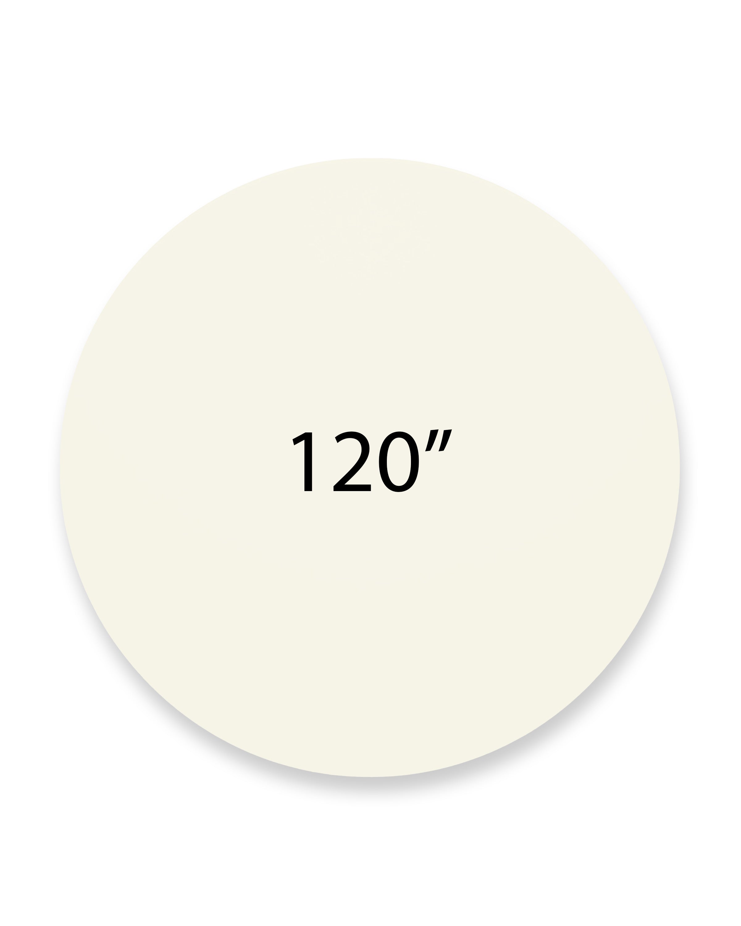 Tablecloth 120" Round Ivory Standard