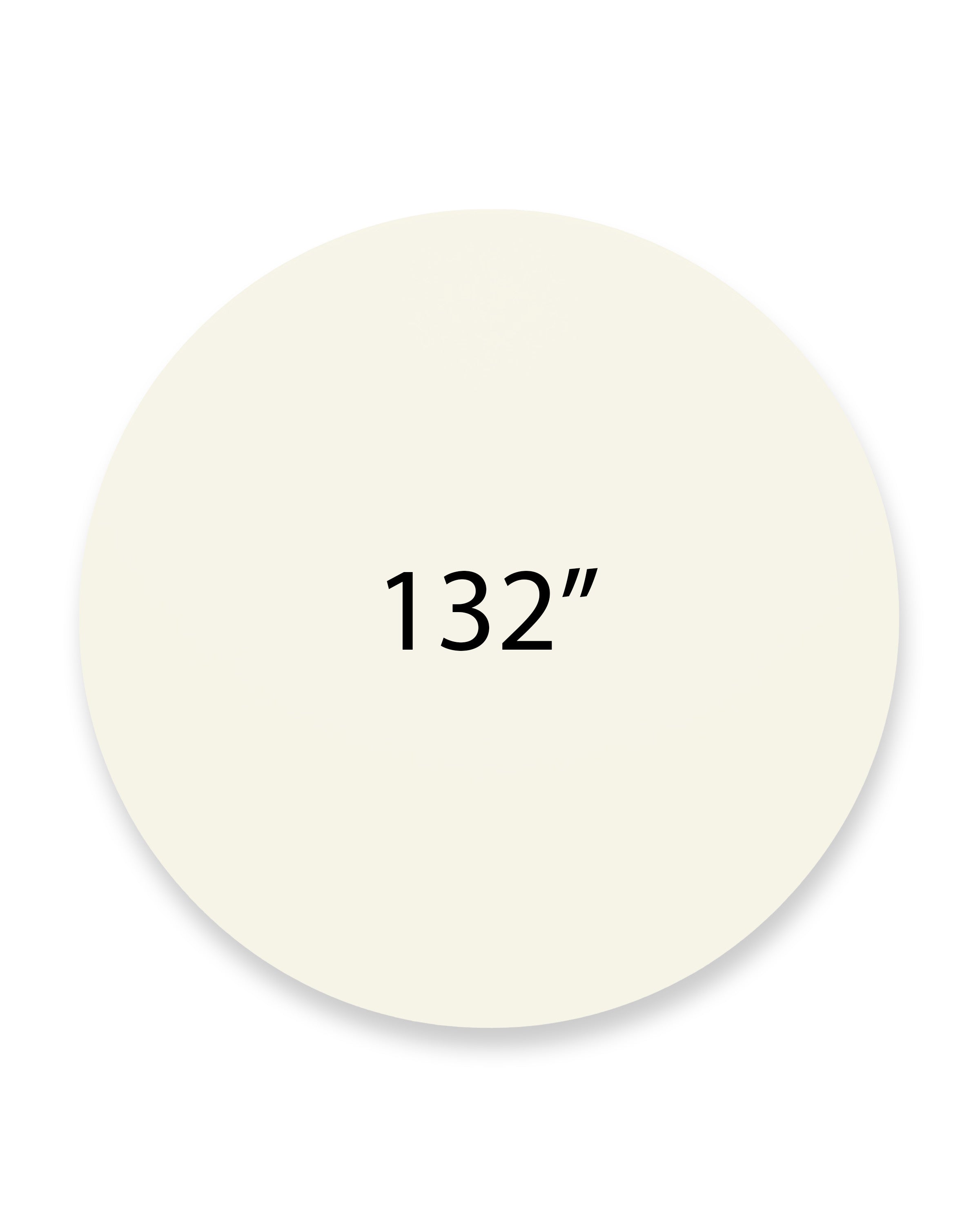 Tablecloth 132" Round Ivory Velvet