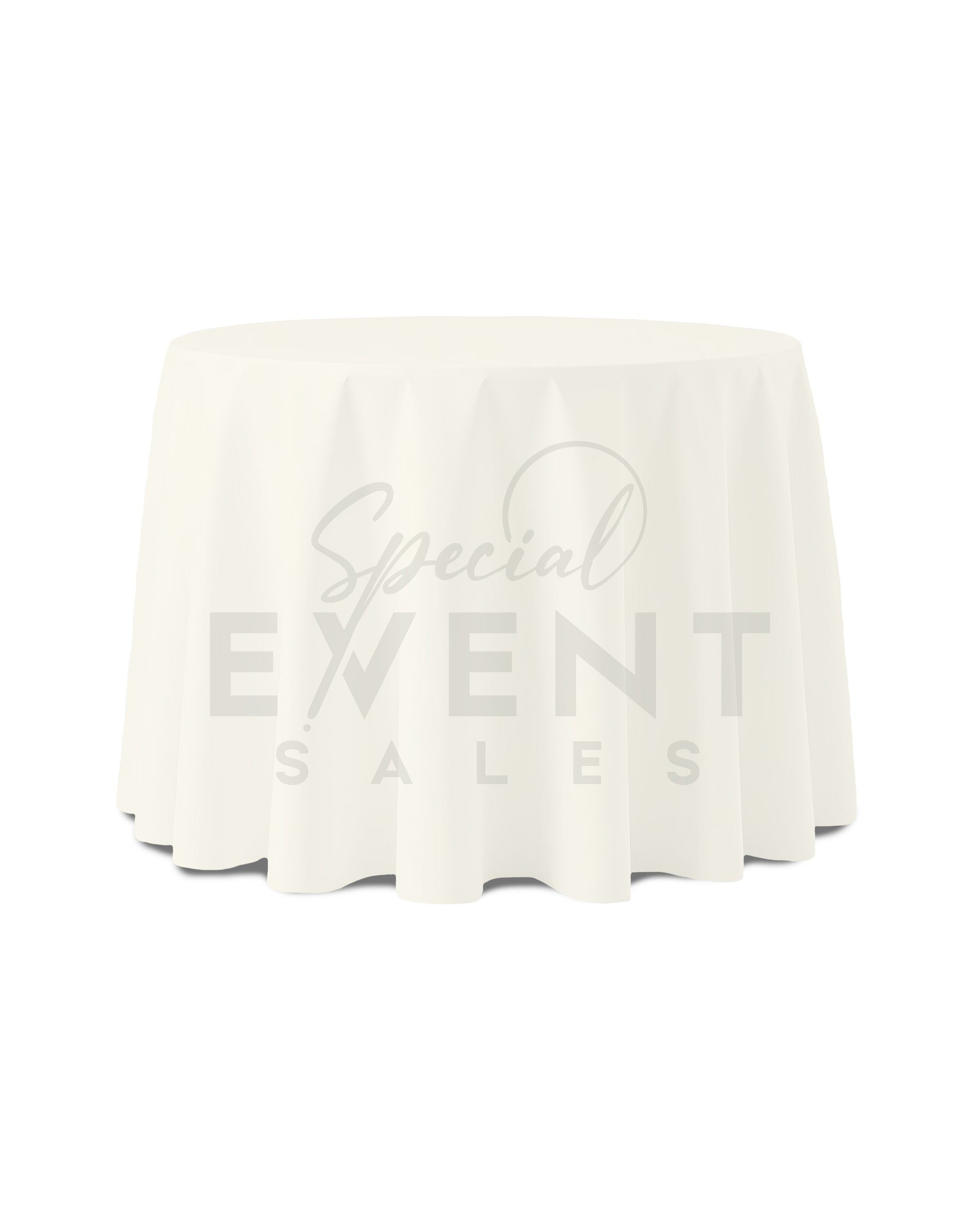 Tablecloth 132" Round Ivory Signature