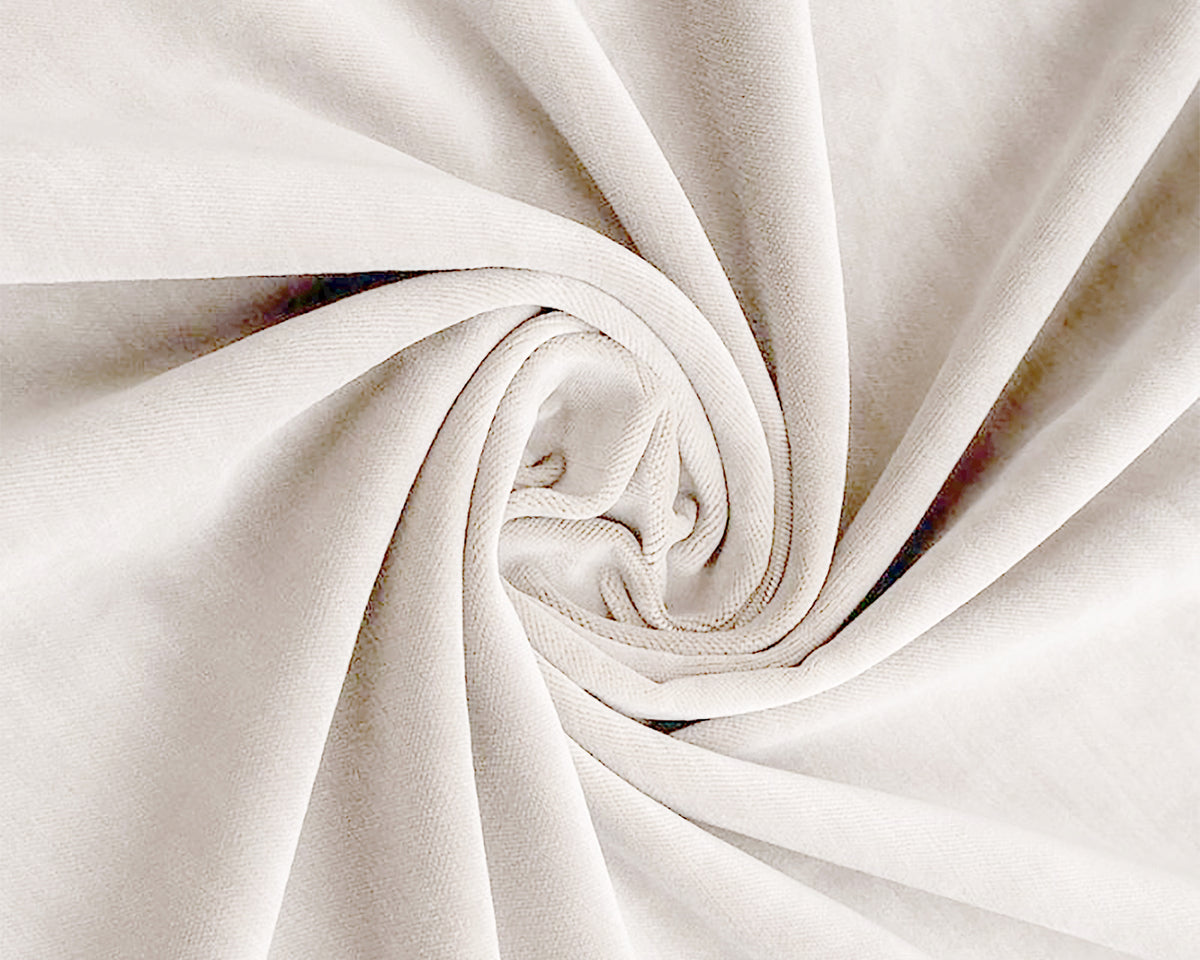 Tablecloth 132" Round Ivory Velvet