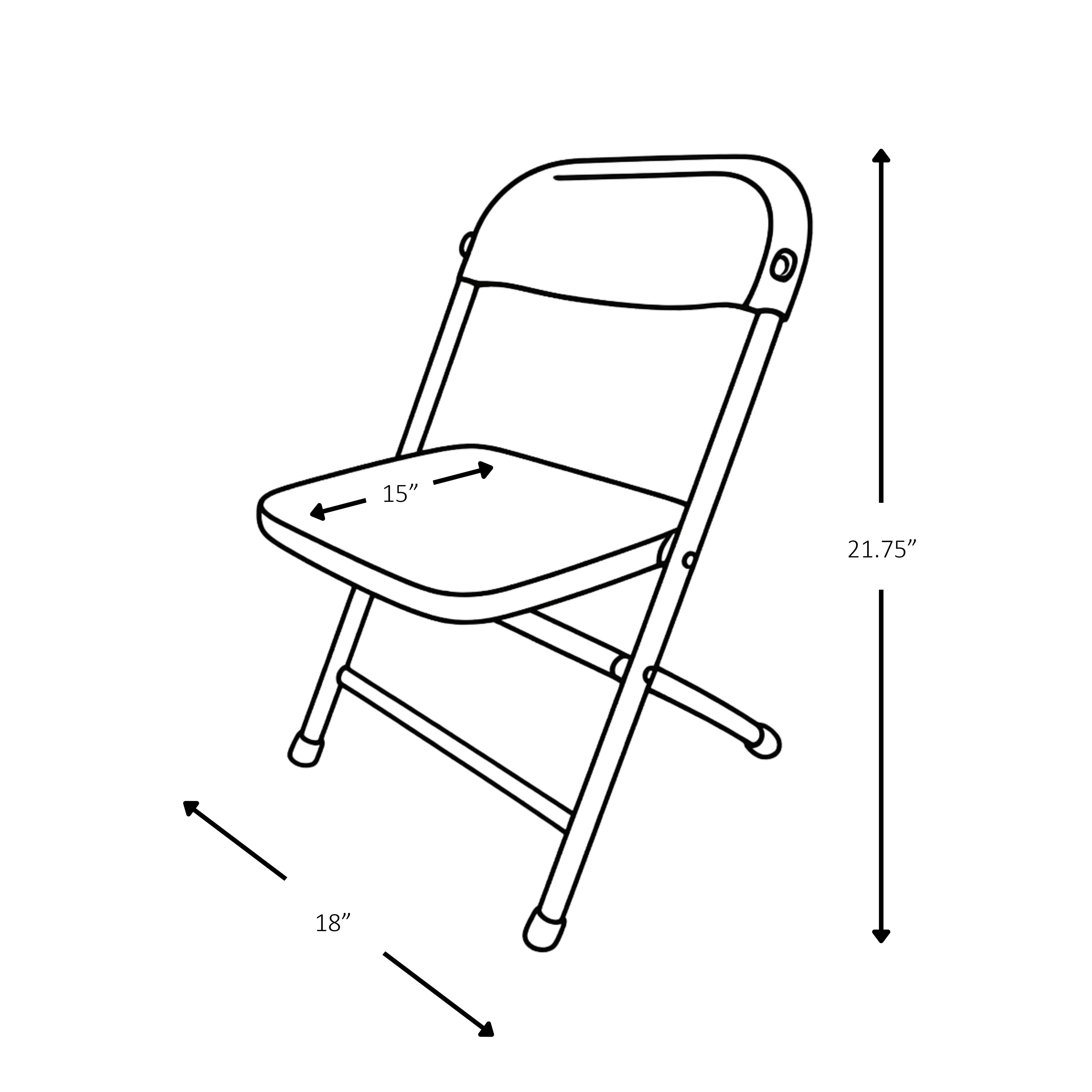 Chair, Children's Folding Bright White Pro Series