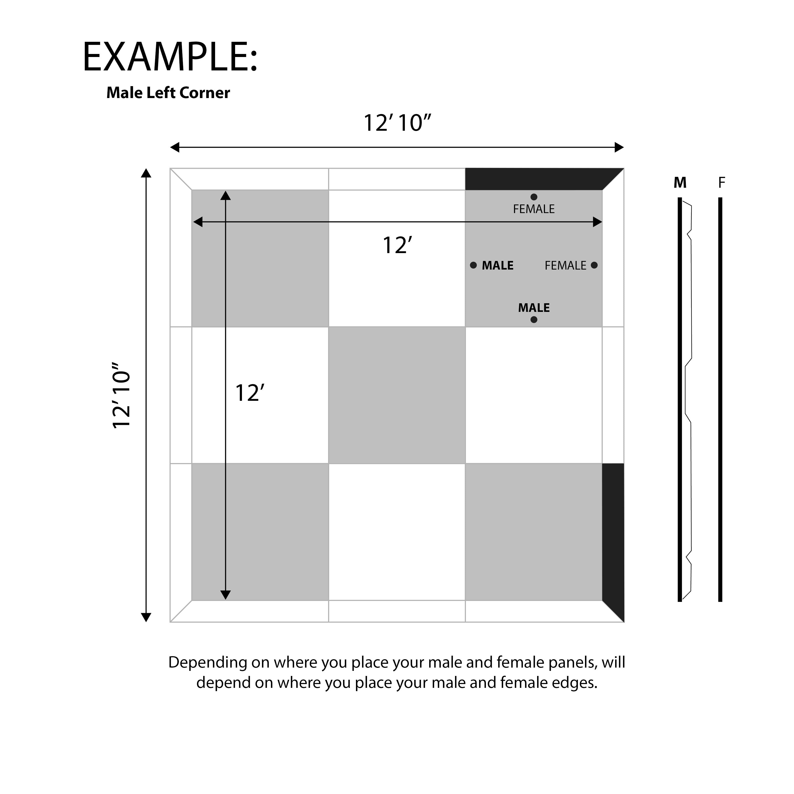 DancePro Edge 4’ Male Left Corner Silver DancePro