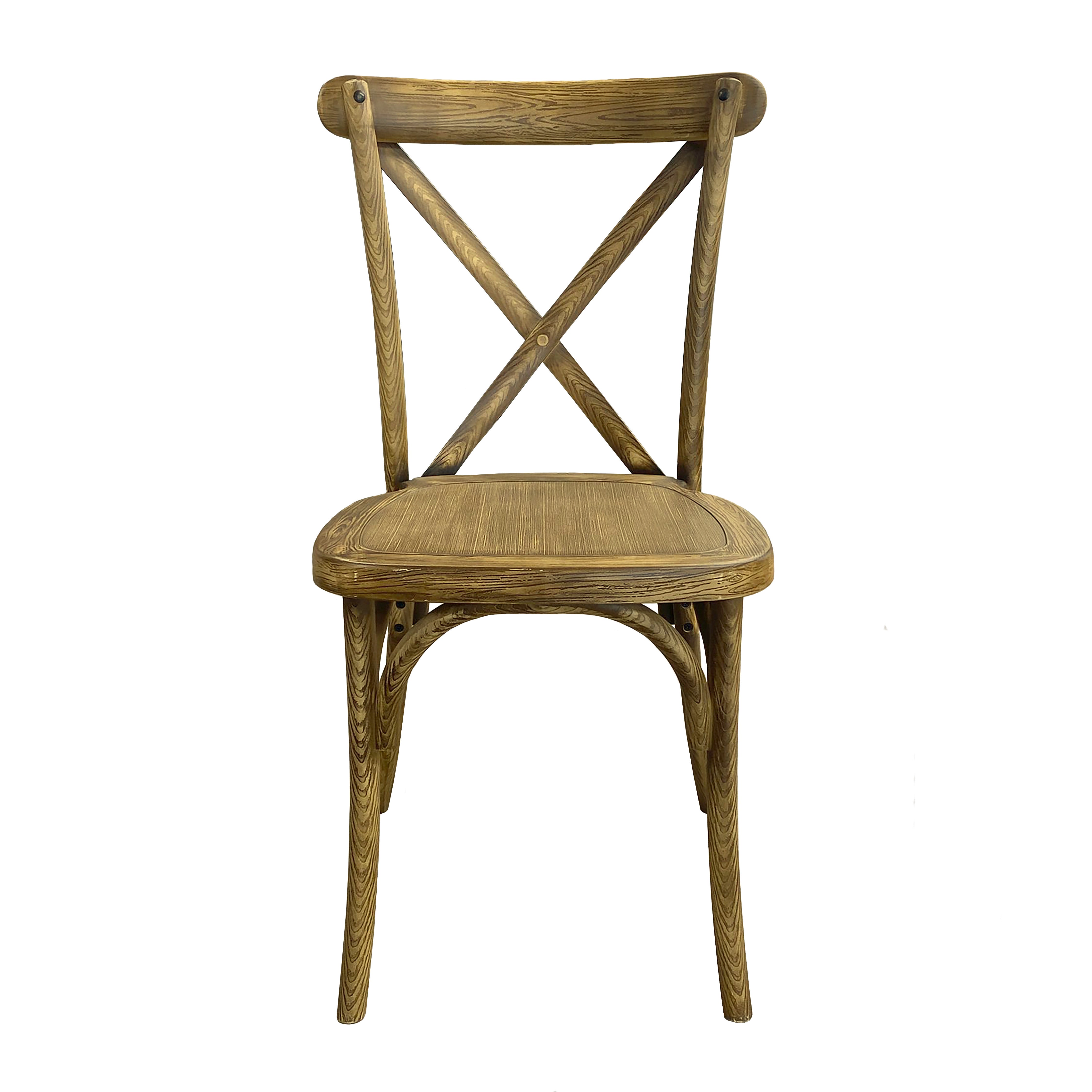 Chair, Crossback Oak Resin Textured