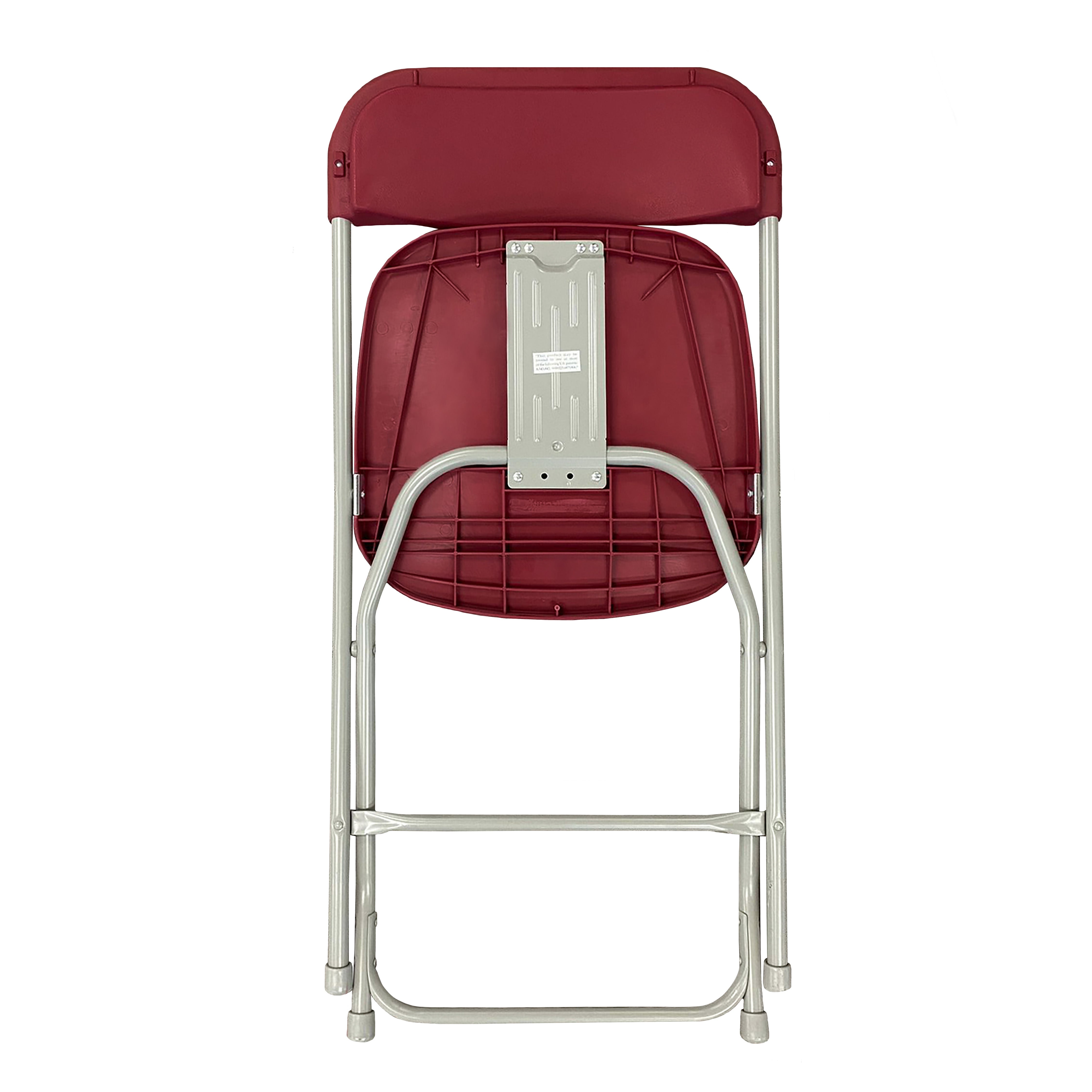 Chair, Folding Burgundy Seat & Grey Frame Pro Series