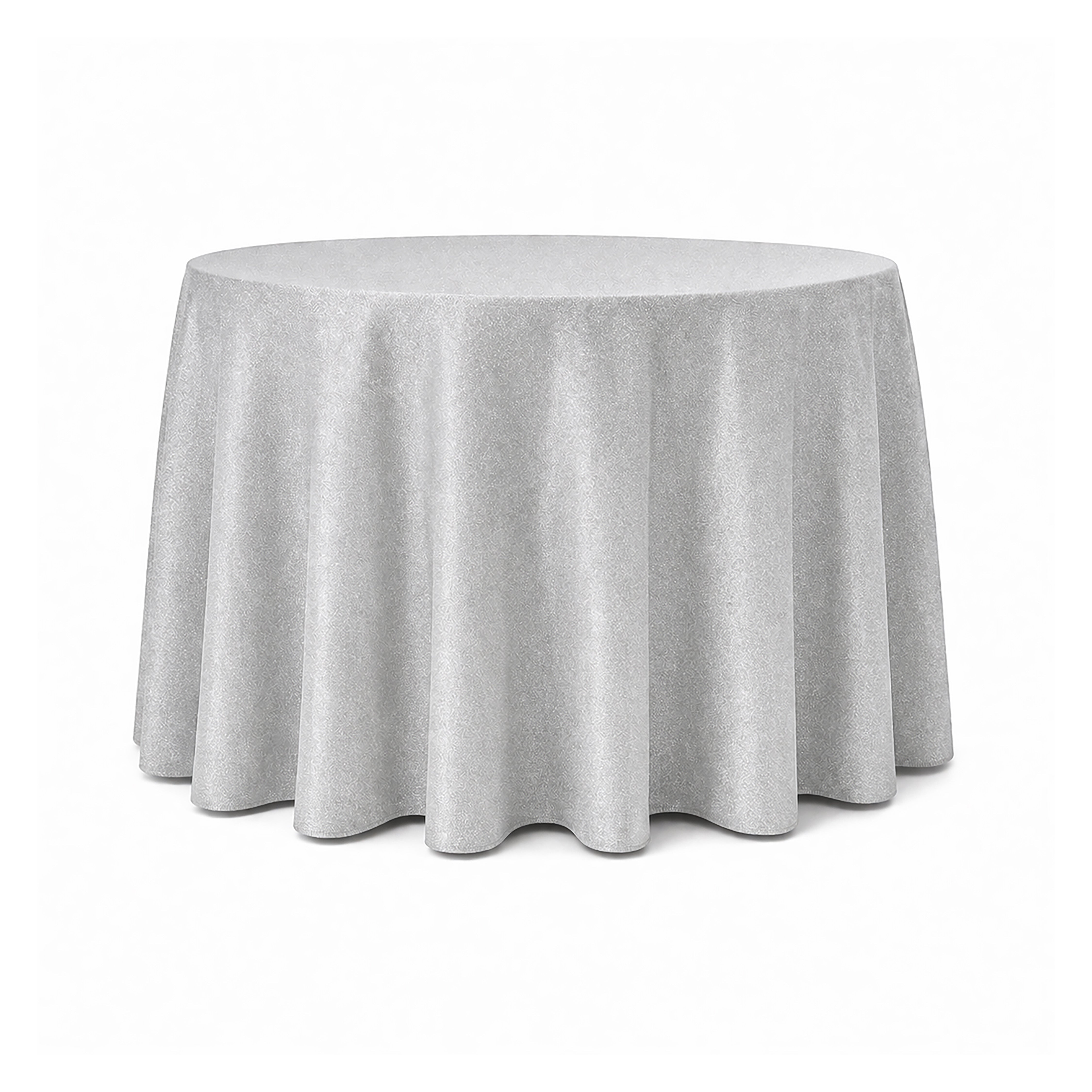 Tablecloth 90" Round Silver Majestic