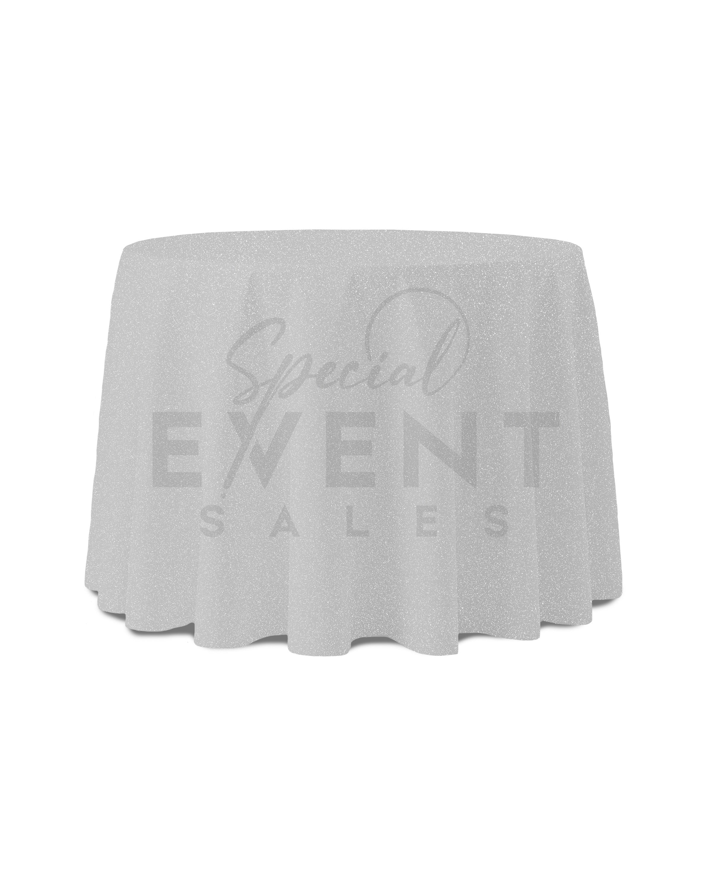 Tablecloth 120" Round Silver Majestic