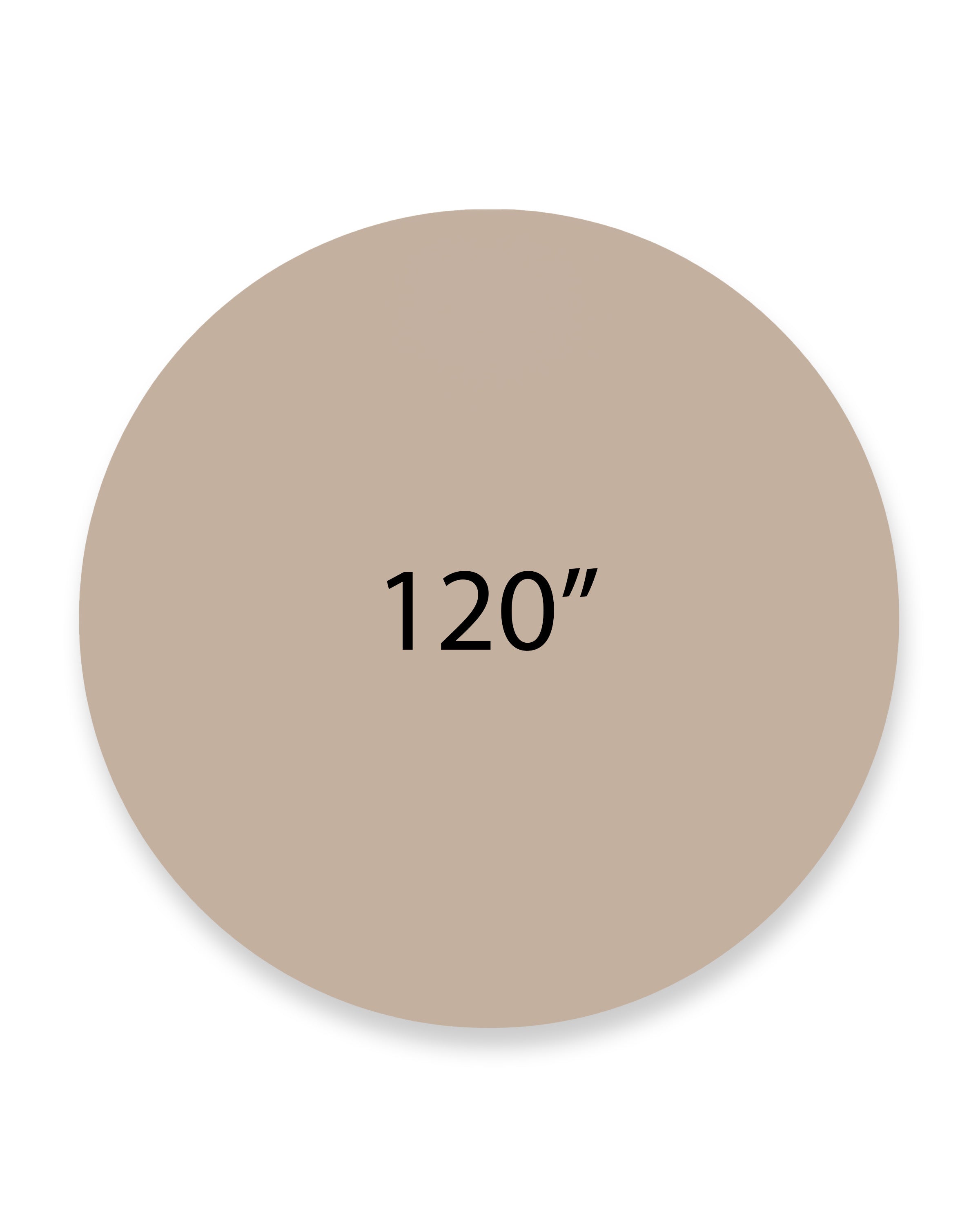 Tablecloth 120" Round Tan Velvet