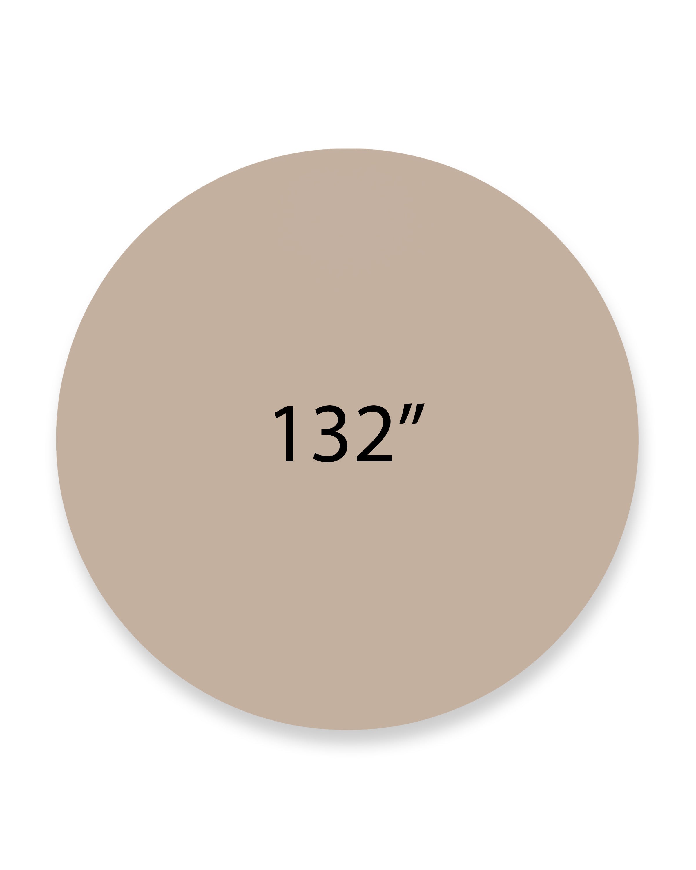 Tablecloth 132" Round Tan Velvet