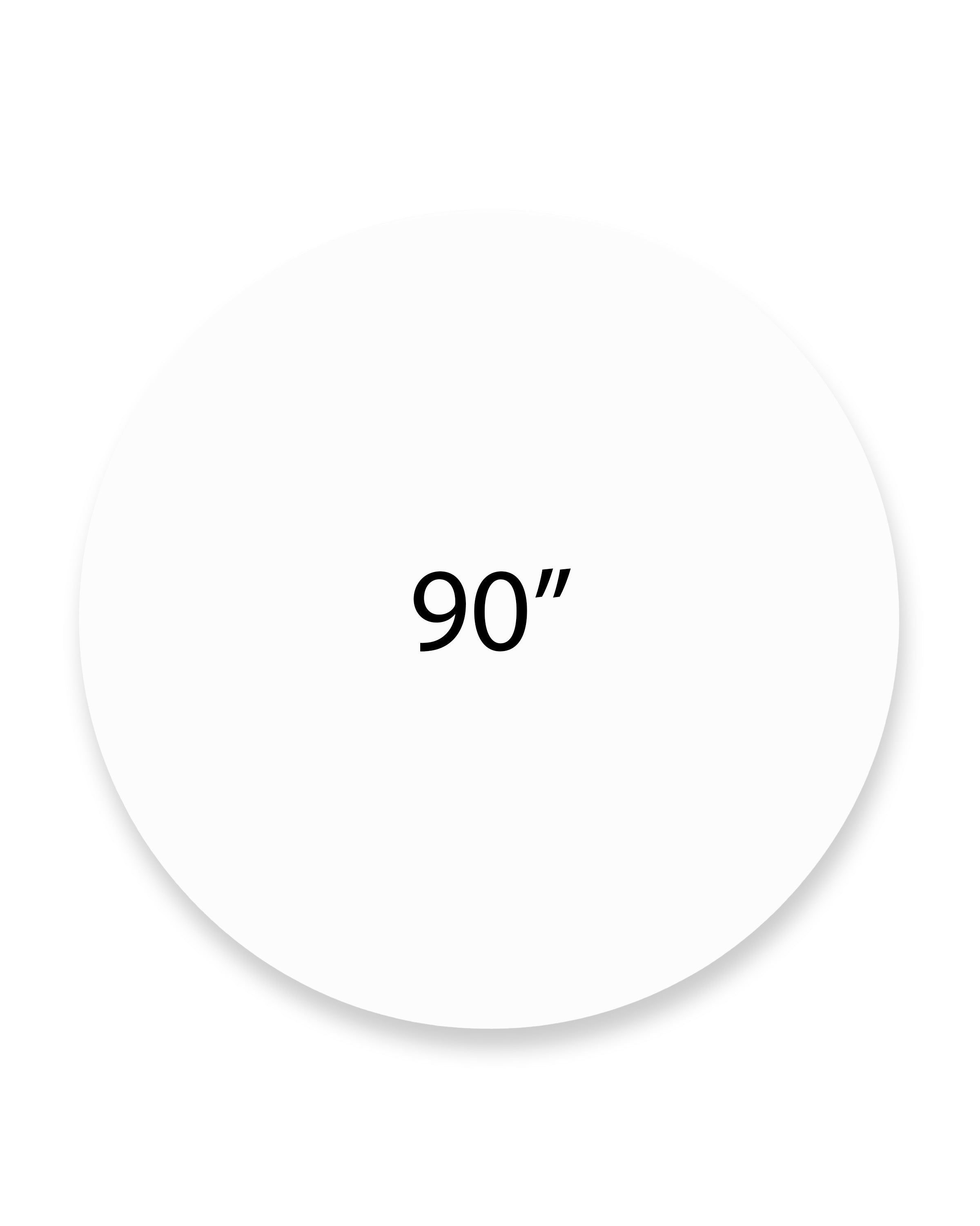 Tablecloth 90" Round White Majestic