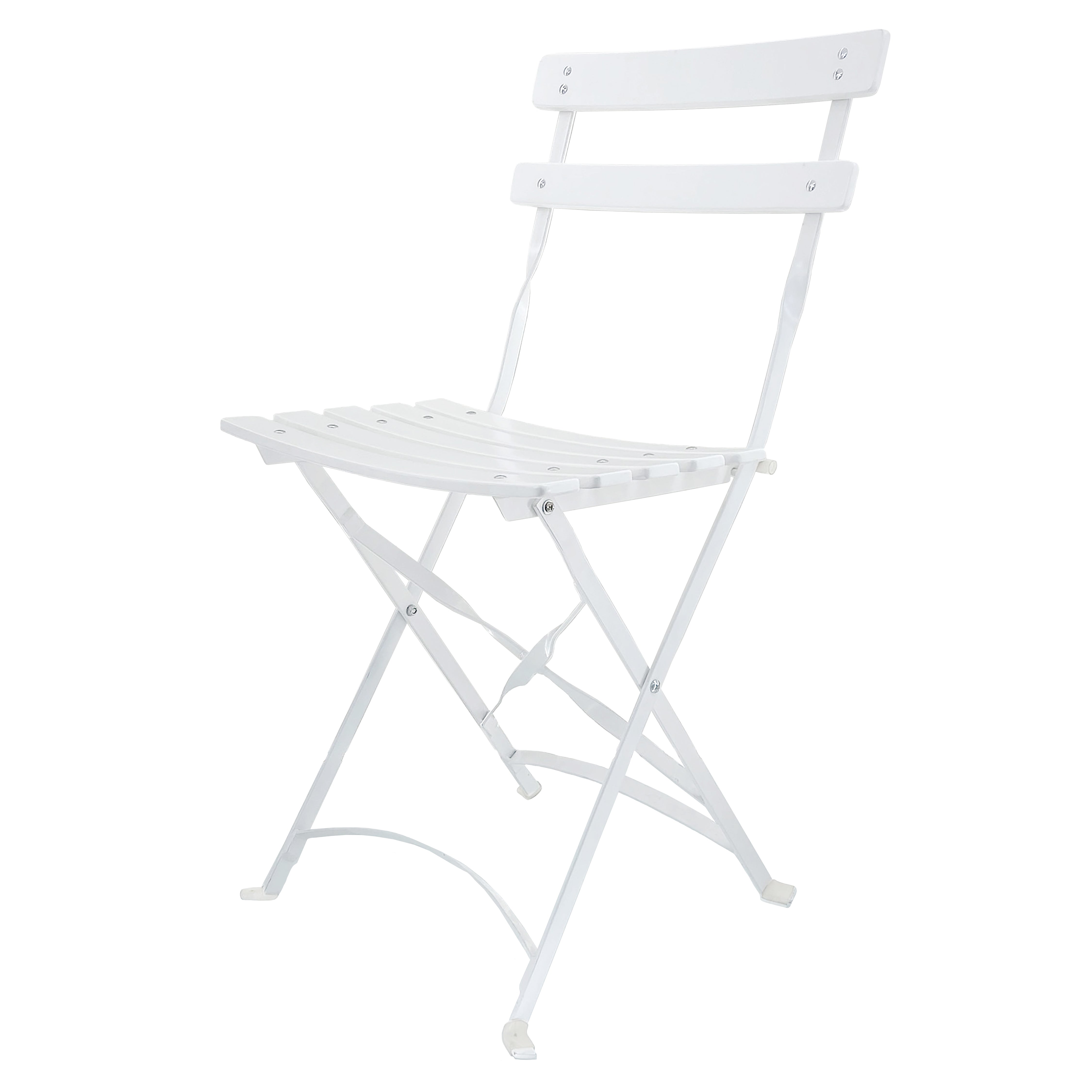 Chair, White Garden Slatted Folding