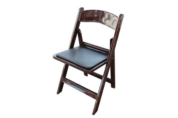 Chair, Mahogany Resin Folding - Special Event Sales