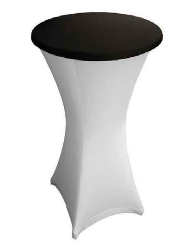Stretch Topper, Cocktail Black 30" - Special Event Sales