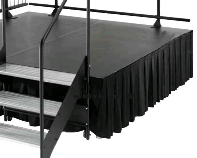 Stage Skirt, 8" x 12' Premier Black - Special Event Sales