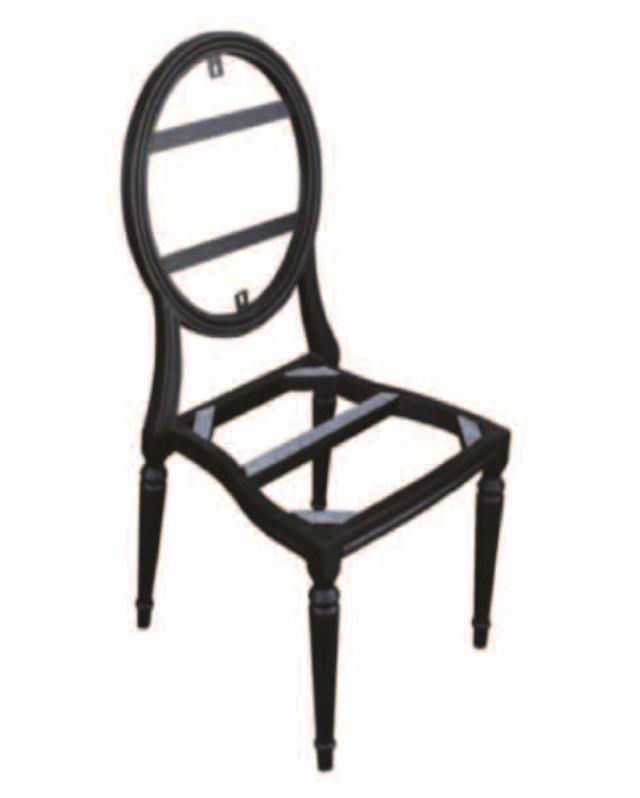 Chair, Louis XVI G2 Black Frame - Special Event Sales