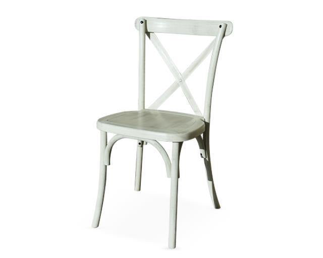 Chair, Crossback Limewash Resin - Special Event Sales