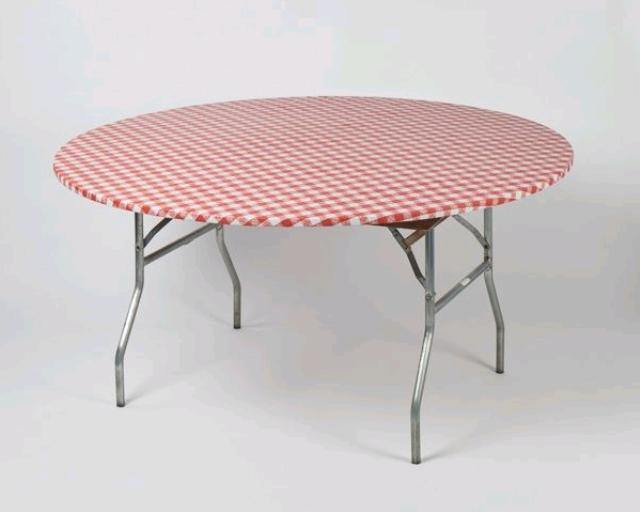 Kwikcover, 60" Round Red Checkered - Special Event Sales