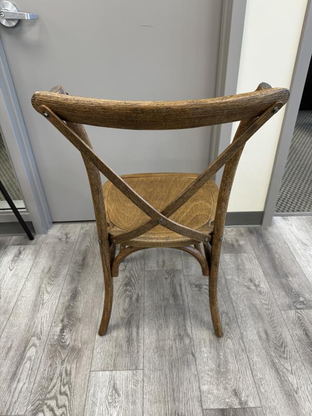 Chair, Crossback Antique Wood Assembled