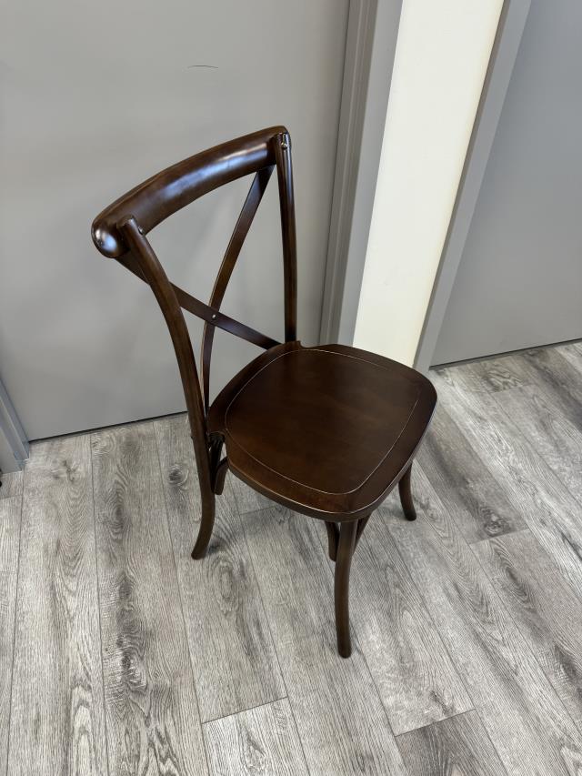 Chair, Crossback Dark Fruitwood Assembled