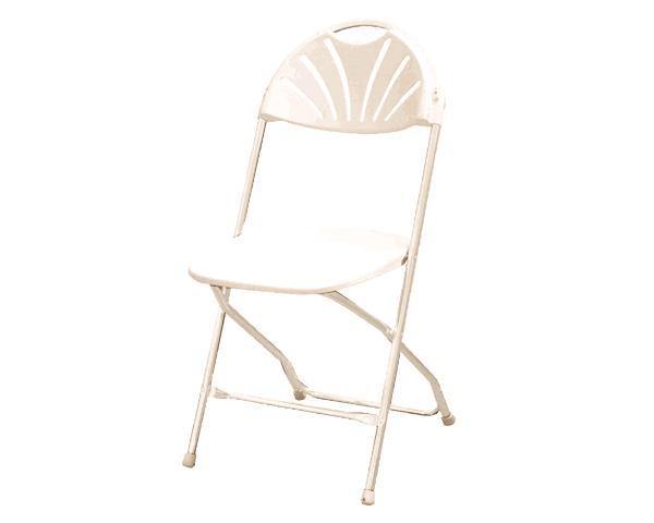Chair, Off White Seat & Off White Frame Fan Back - Special Event Sales
